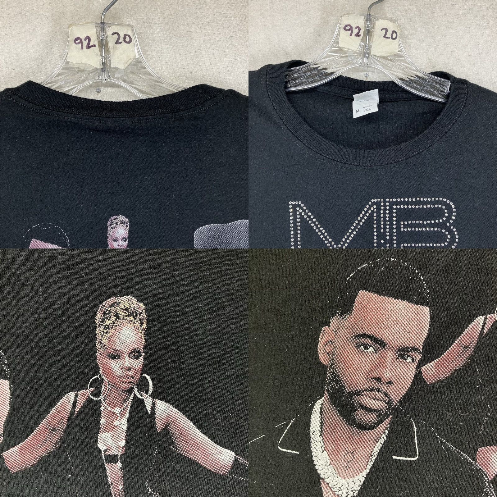 Fruit Of The Loom Mary J Blige Shirt Medium Black All Cotton Bling Graphic Crew Neck Tour Ne-Yo & Mario Size M / US 6-8 / IT 42-44 - 9 Thumbnail
