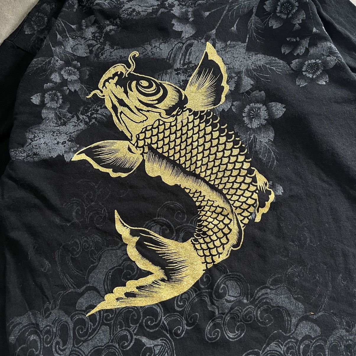 Bullet Noise 2000s Bullet Noise Karakuri Style Gold Koi Longsleeve Shirt Size US M / EU 48-50 / 2 - 4 Thumbnail