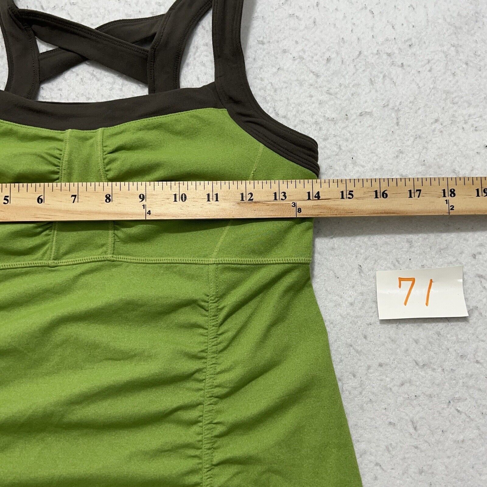Gap Athleta Crossback Athletic Tank Top Green + Gray Logo Shirt Size S / US 4 / IT 40 - 5 Thumbnail