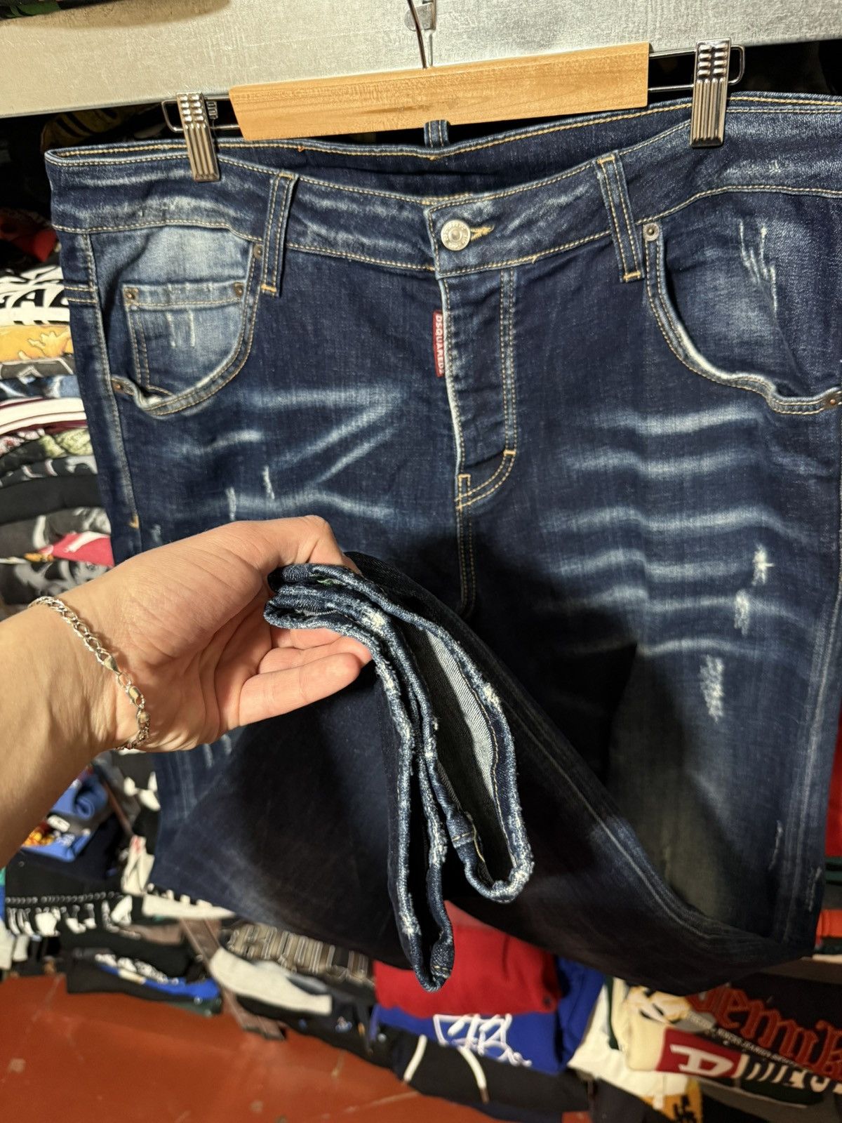 Dsquared2 Rare Luxury Dsquared2 Distressed Denim Navy Jeans Size 54 Size US 38 / EU 54 - 9 Thumbnail