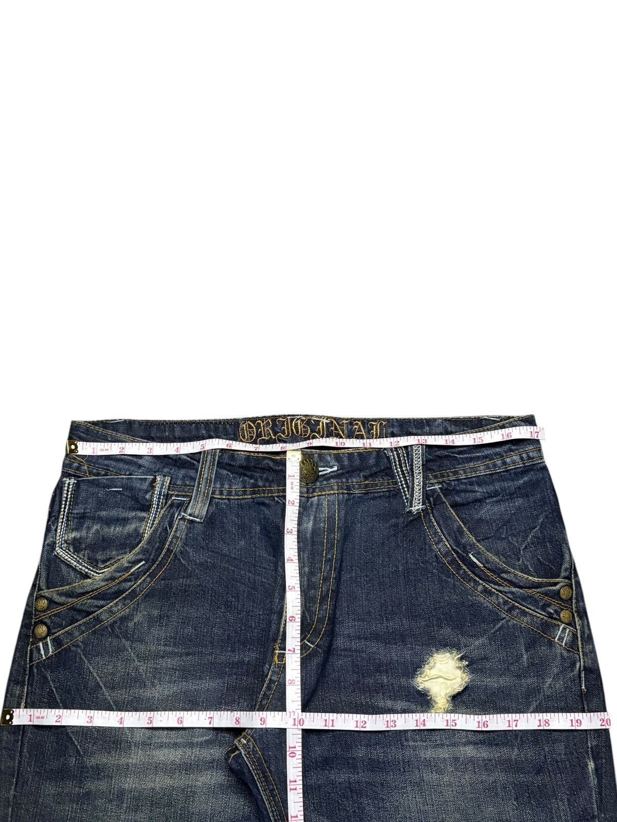 Japanese Brand Vintage Japanese Brand Mud Wash Distressed Flare Jeans Size 34" / US 12 / IT 48 - 12 Thumbnail