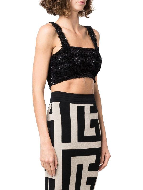 Balmain o1y0625 Bustier in Black Size M / US 6-8 / IT 42-44 - 3 Thumbnail
