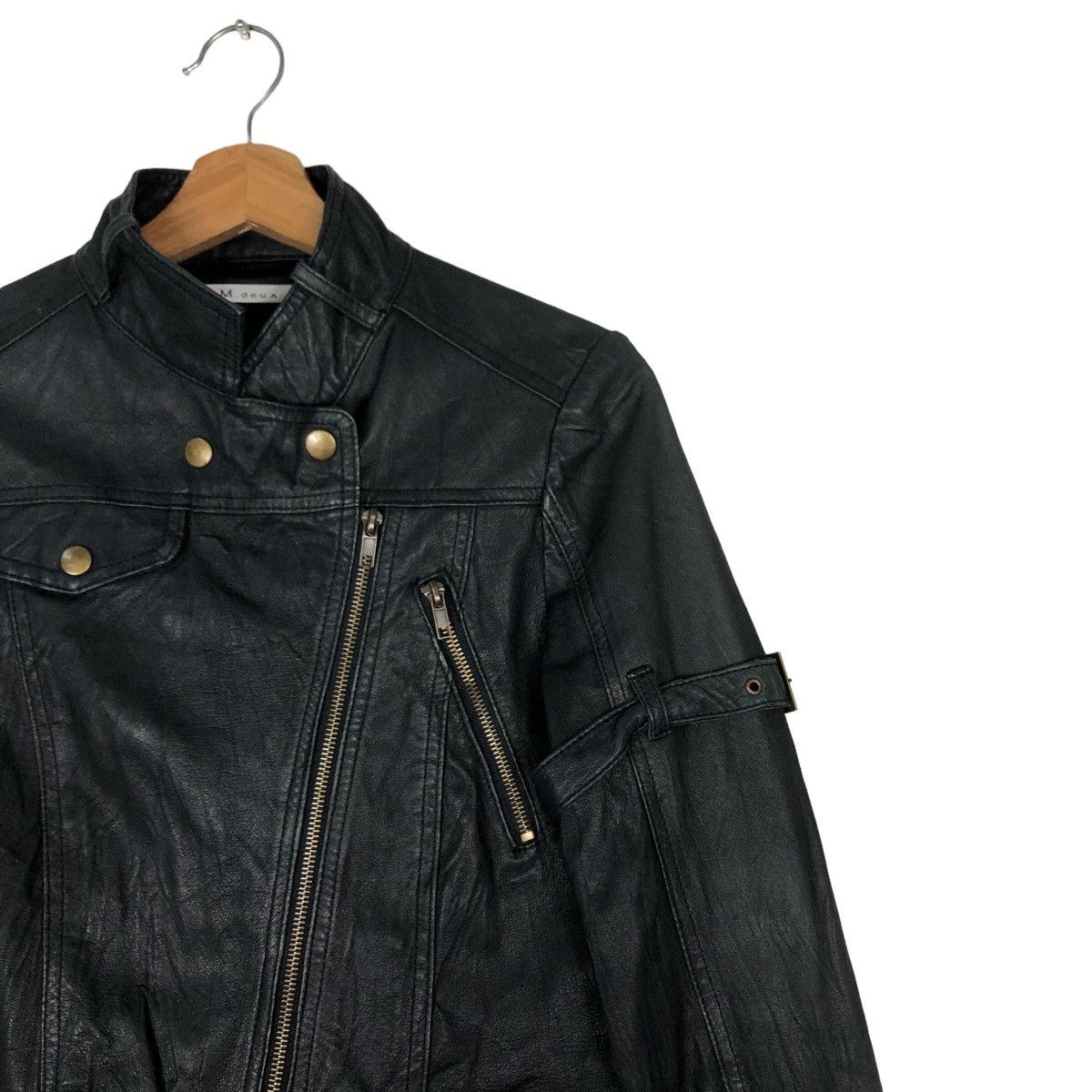 Japanese Brand 🔥Vtg Cropped Biker Leather Jacket M.Deux Issey Miyake Size US M / EU 48-50 / 2 - 6 Thumbnail