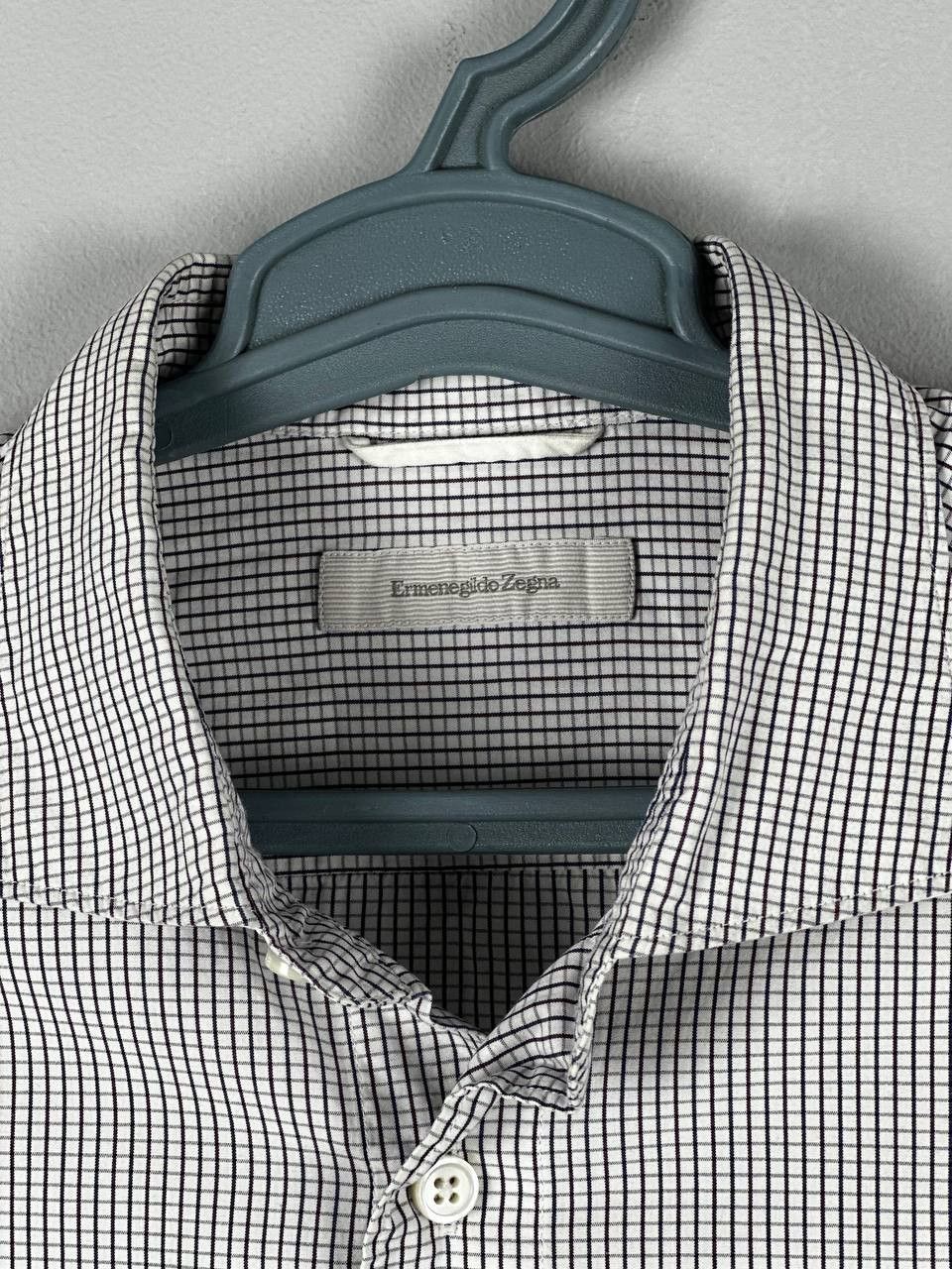 Ermenegildo Zegna Ermenegildo Zegna Luxury Plaid Short Sleeve Shirt Size US L / EU 52-54 / 3 - 5 Thumbnail