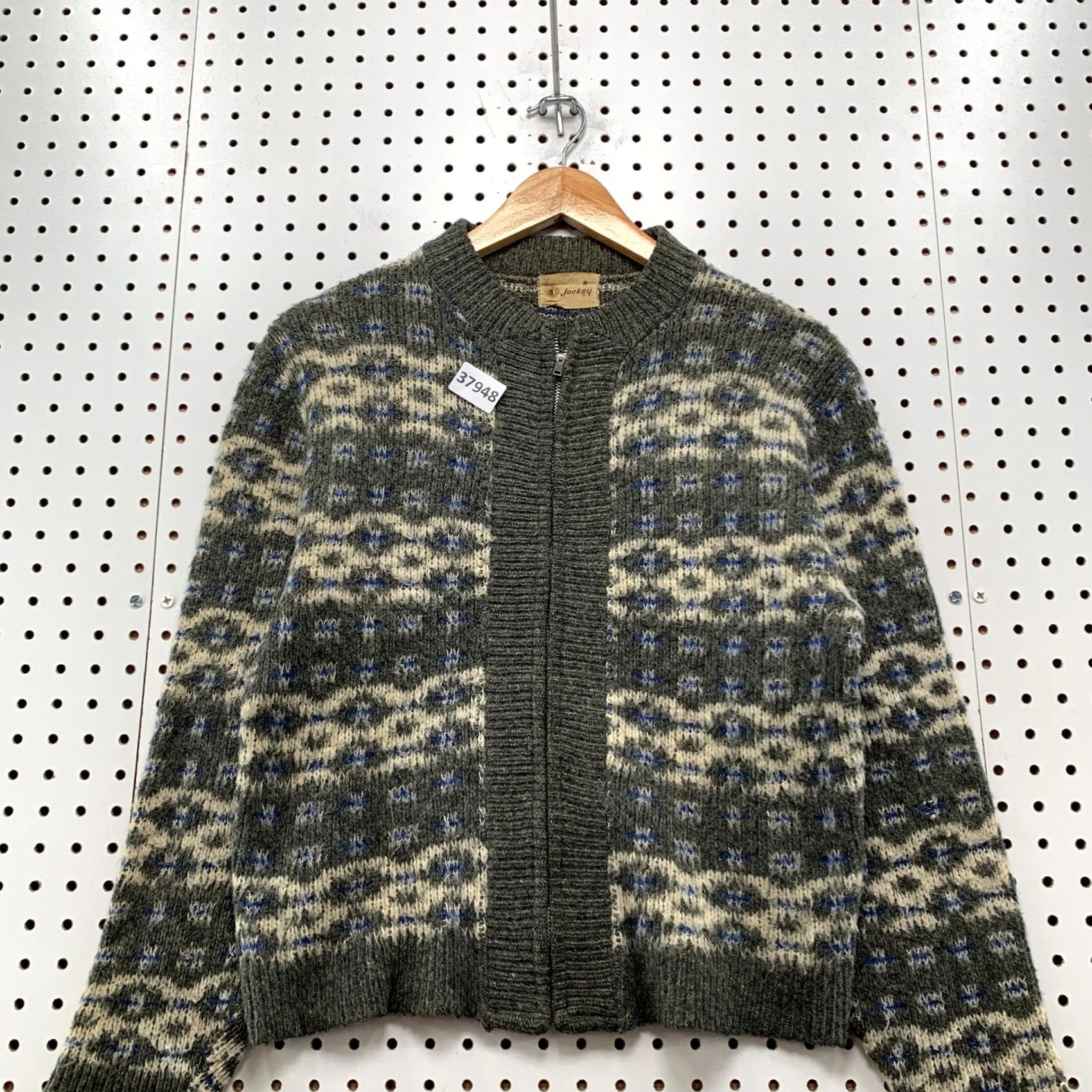 Jockey VINTAGE Jockey Cardigan Sweater Womens Fits Medium Argyle Gray 80s Size M / US 6-8 / IT 42-44 - 3 Thumbnail