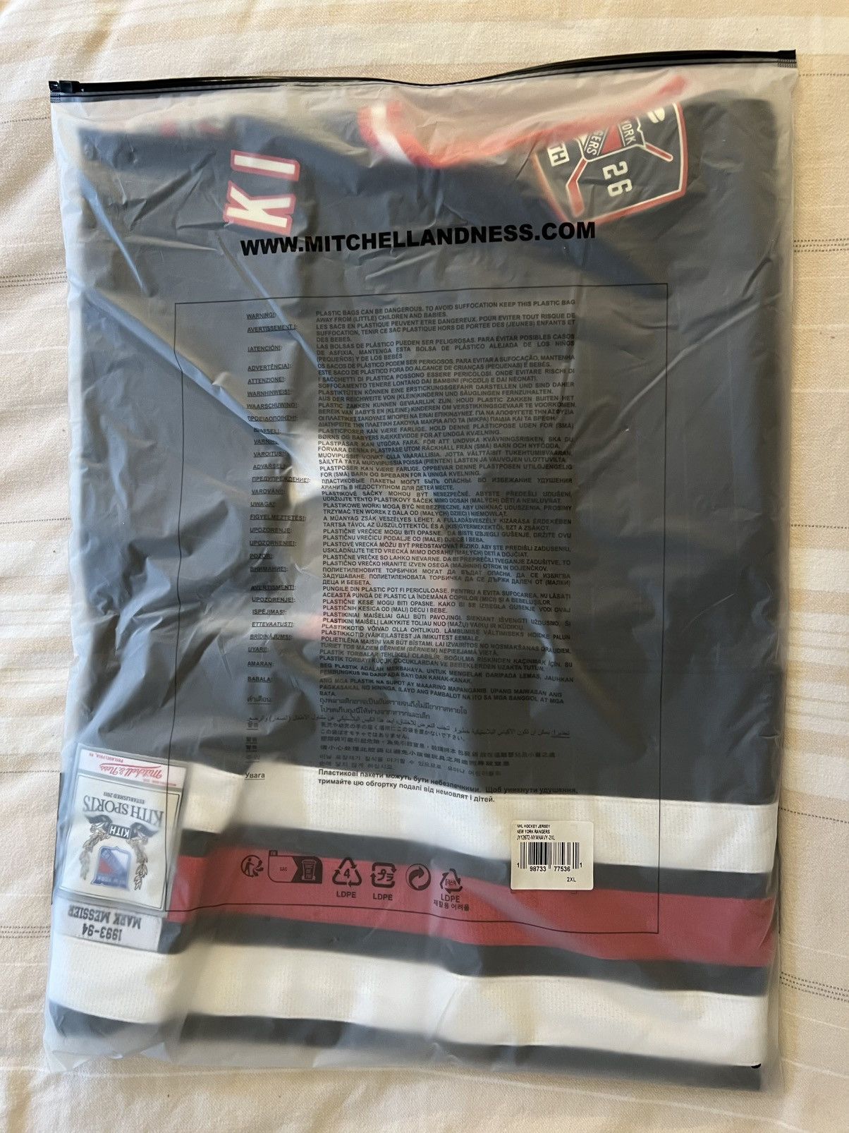 Kith × Mitchell & Ness × NHL Kith and Mitchell & Ness NY Rangers Mark Messier Jersey Navy Size US XXL / EU 58 / 5 - 11 Thumbnail