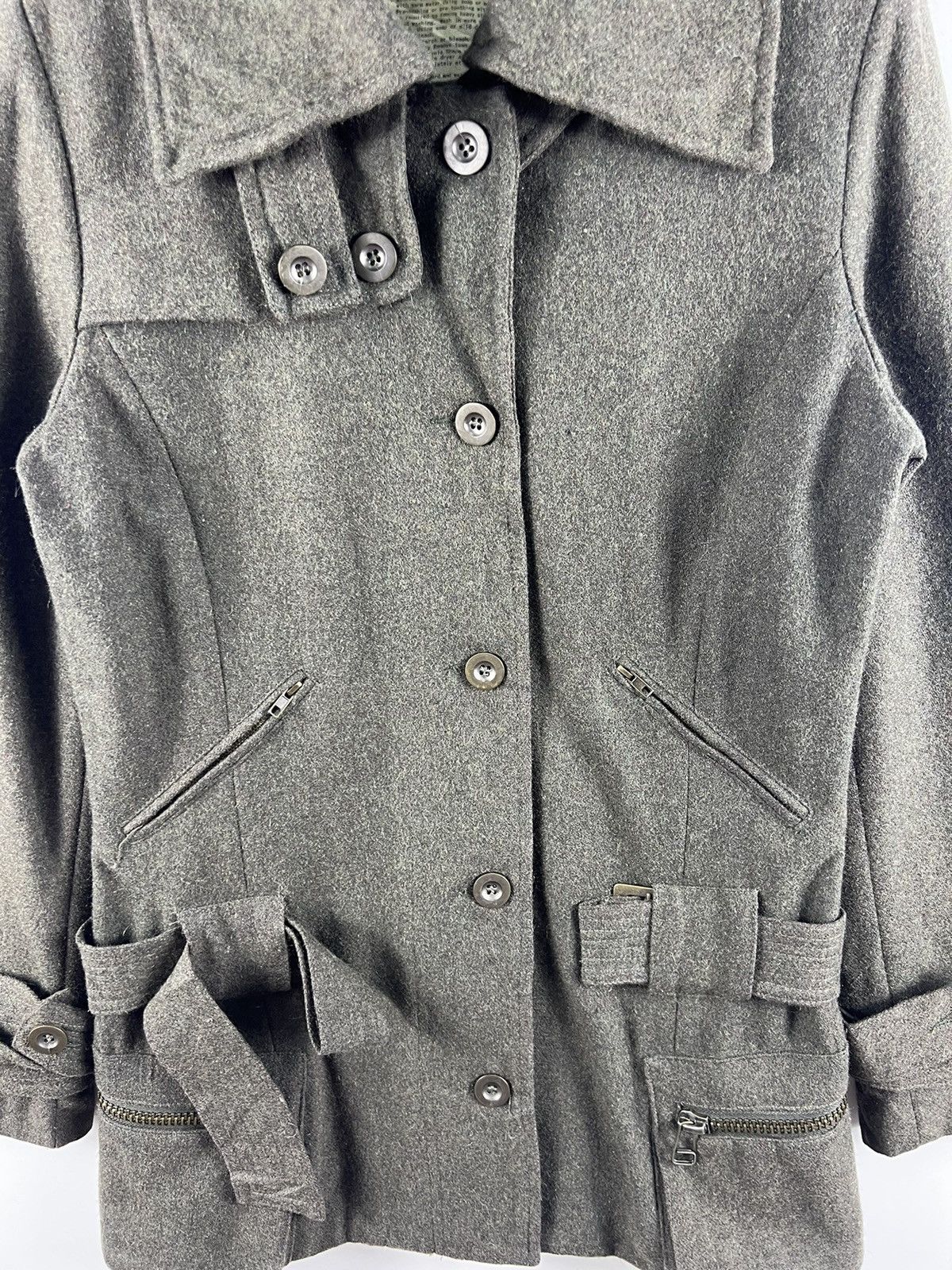 Japanese Brand ❤️‍🔥⚜️ G.O.A ⚜️❤️‍🔥 Minimalist Wool Long Trench Coat Size ONE SIZE - 4 Thumbnail