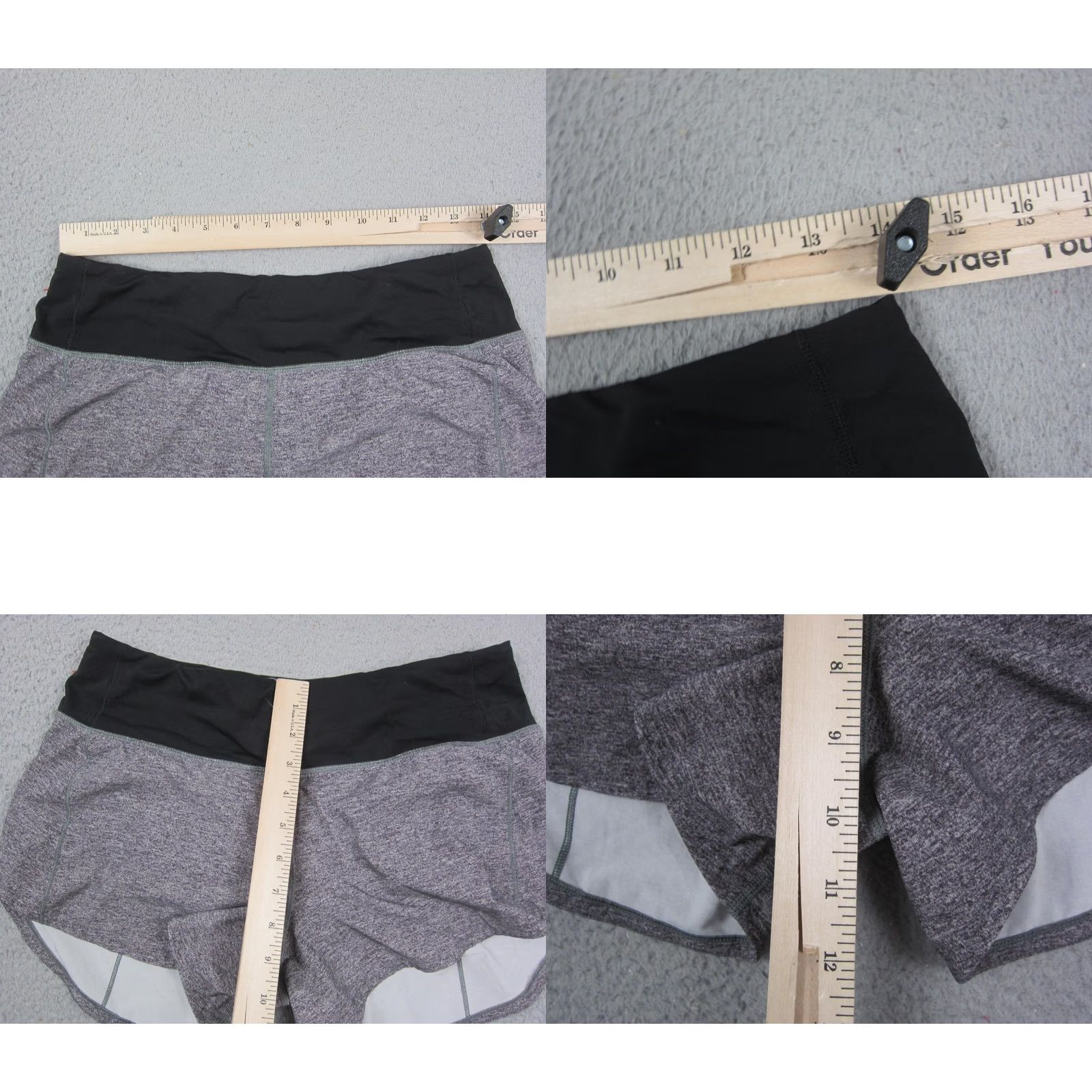 Lululemon Lululemon Shorts Womens Size 6 Gray Black Speed Up Athletic Running Gym Workout Size 28" / US 6 / IT 42 - 8 Thumbnail