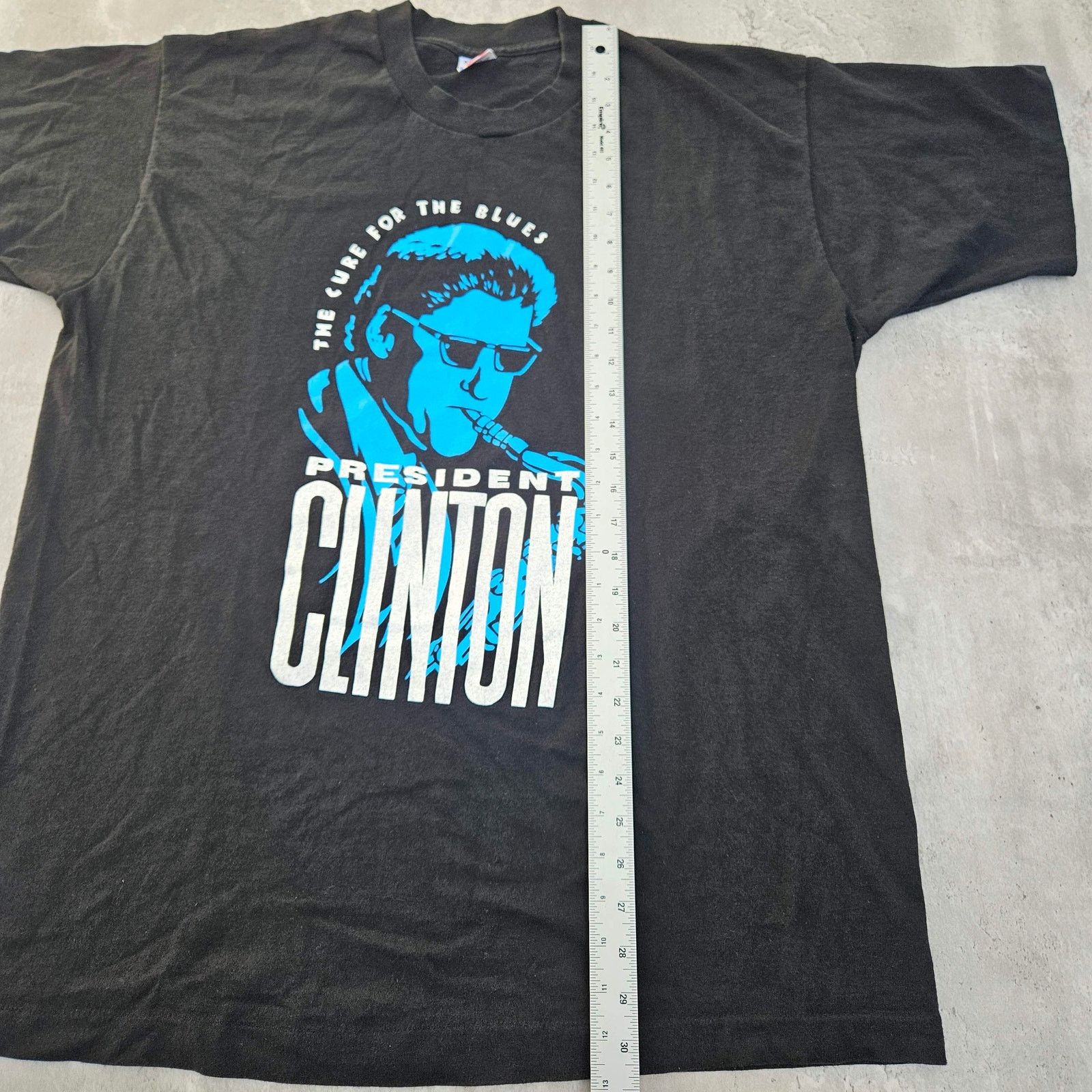Fruit Of The Loom Vintage 1992 The Cure For Blues Bill Clinton Tee Mens XL Size US XL / EU 56 / 4 - 4 Thumbnail
