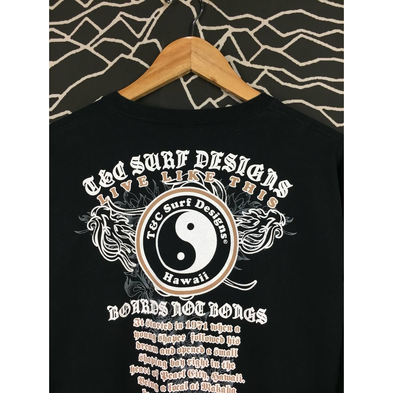 Vintage Vtg T&C Surf Designs Hawaii Live Like This Longsleeve Tee Size US M / EU 48-50 / 2 - 3 Thumbnail