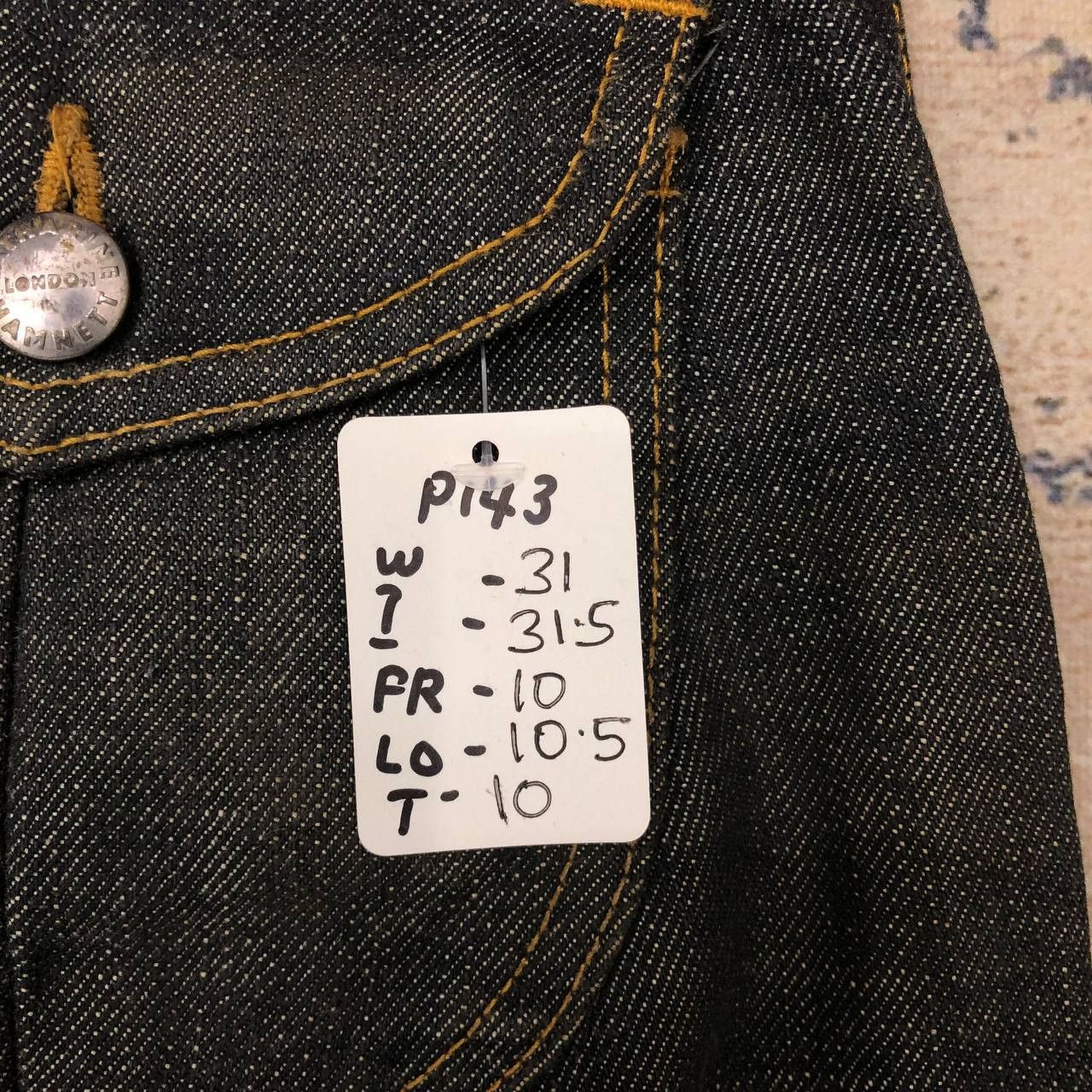 Katharine Hamnett London P143 KATHERINE HAMNETT FLARED DENIM Size US 31 - 12 Thumbnail