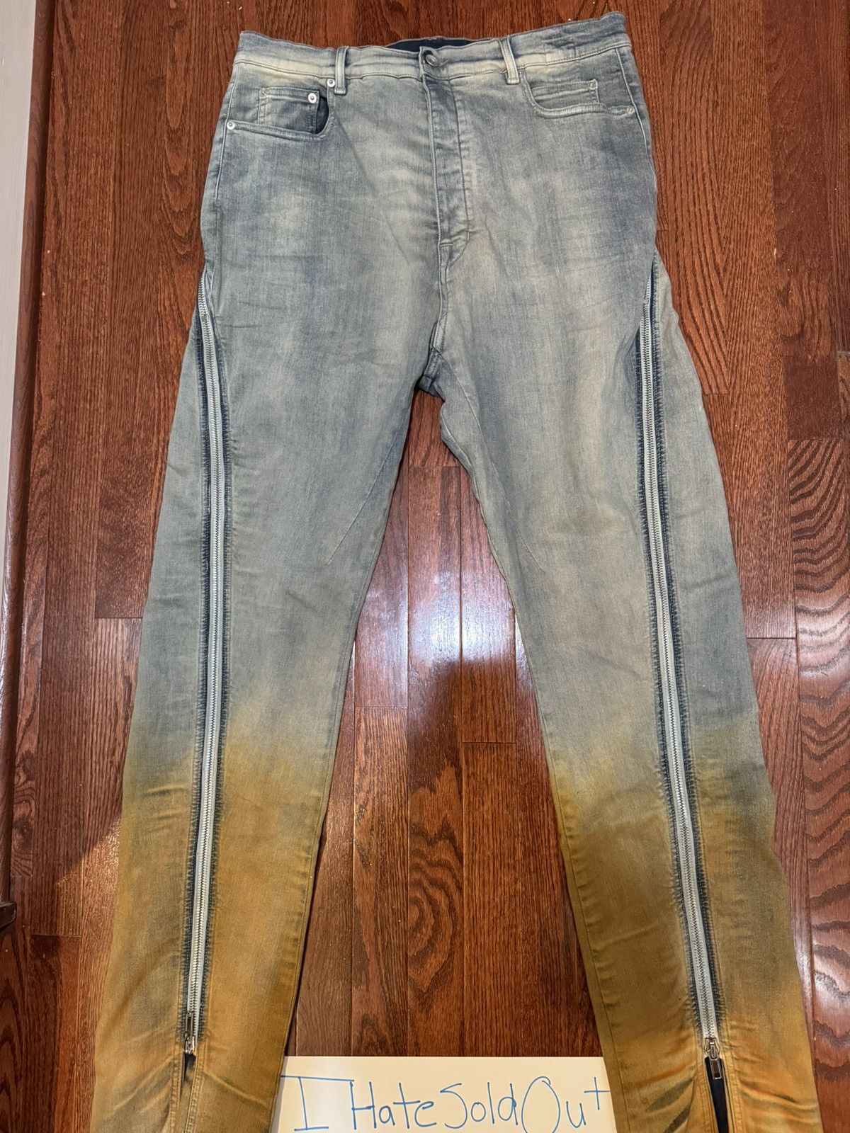 Rick Owens × Rick Owens Drkshdw Rick Owen Bolan Banana Sky/Orange Degrade Size US 36 / EU 52 - 2 Thumbnail