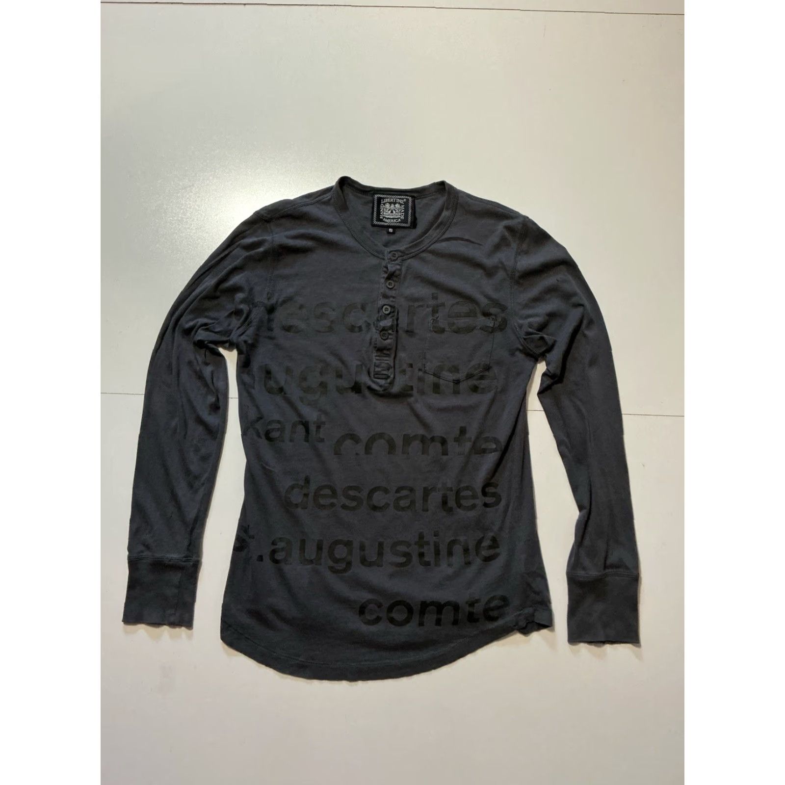 Vintage VINTAGE Libertine T-Shirt Henley Descartes Johnson Hartig Y2K Gray S Mens Shirt Size US S / EU 44-46 / 1 - 2 Thumbnail
