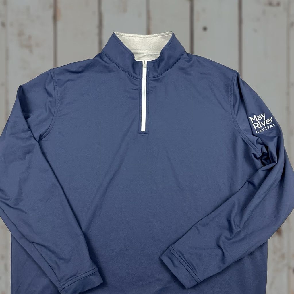Peter Millar VINTAGE Peter Millar Sweater Men XL Navy Solid 1/4 Zip Pullover Golf Crown Logo Size US XL / EU 56 / 4 - 1 Thumbnail
