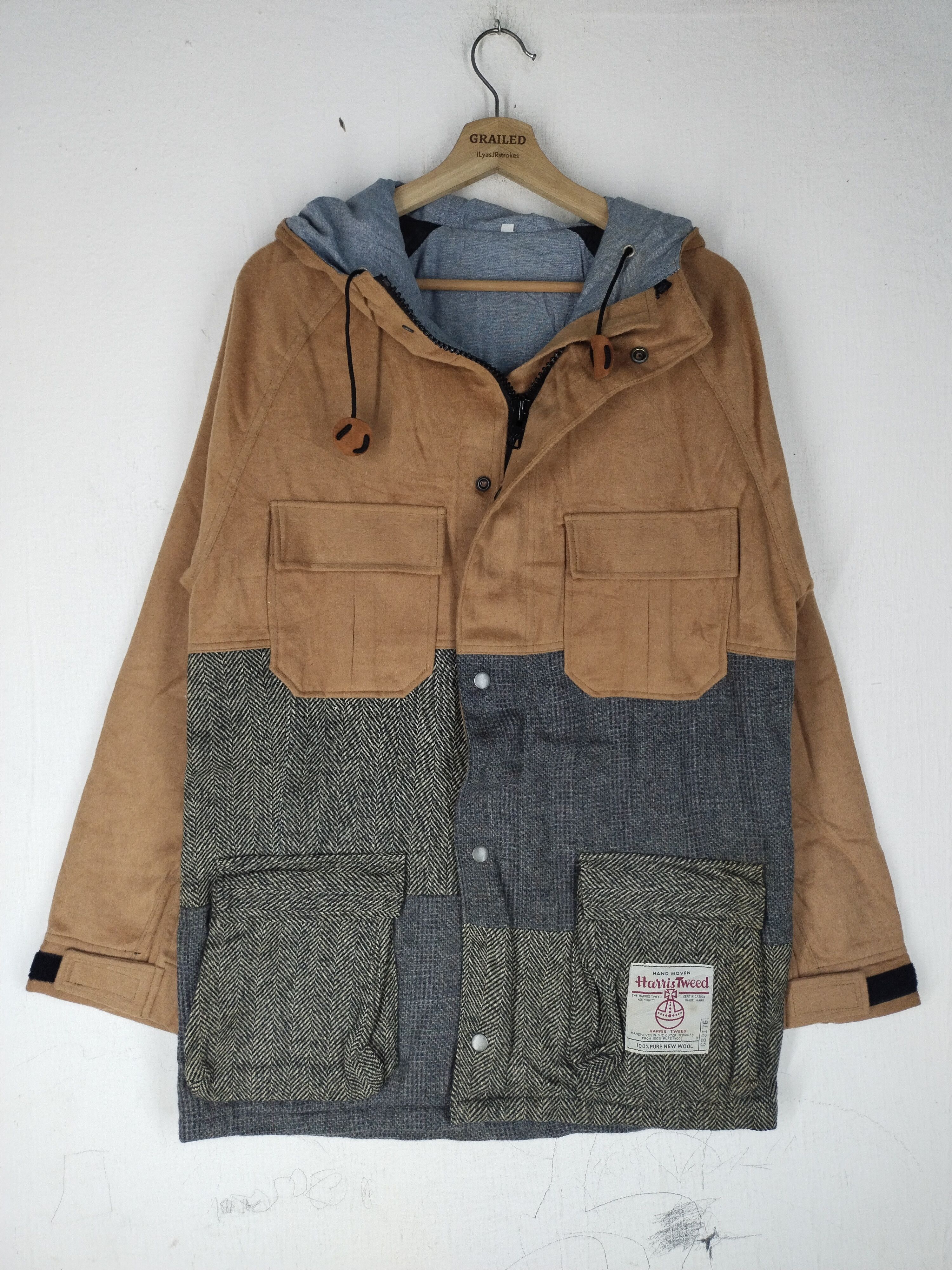 Harris Tweed × If Six Was Nine × Vintage Harris Tweed KMK Pure New Wool Hoodie Jacket Size US M / EU 48-50 / 2 - 3 Thumbnail