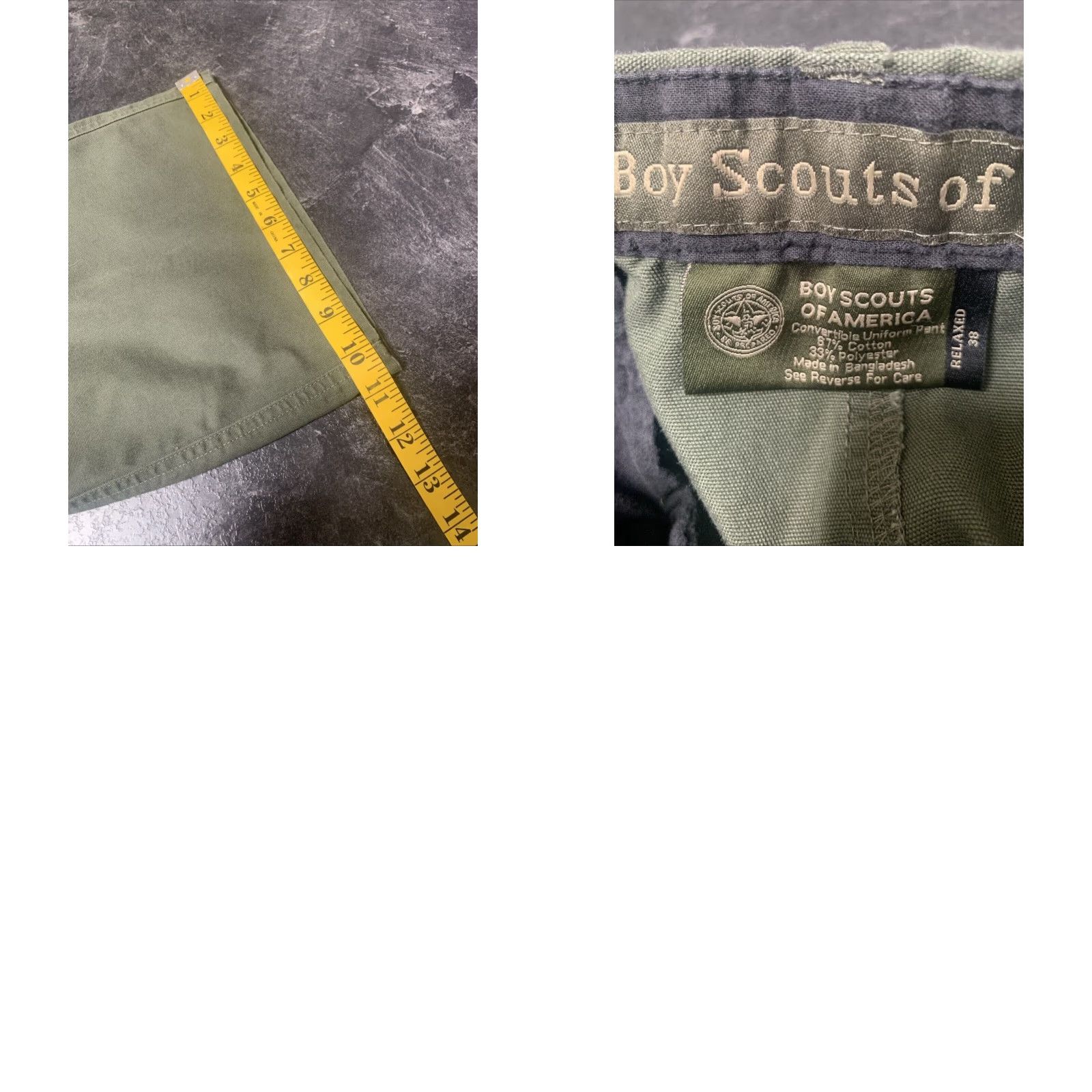 Vintage Boy Scouts of America Pants Men Size 38 Green Cotton Blend Uniform Hike Mens Size US 38 / EU 54 - 8 Thumbnail