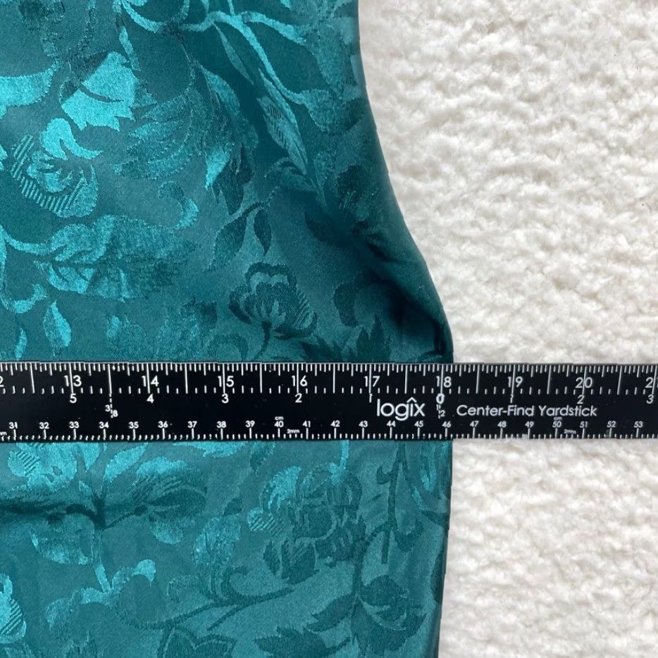 Vintage **90s Vintage Fleur de Nuit Emerald Medium Satin Slip Dress Victorian** User: **90s Vintage Fleur de Nuit Emerald Medium Satin Slip Dress Victorian** Size M / US 6-8 / IT 42-44 - 6 Thumbnail