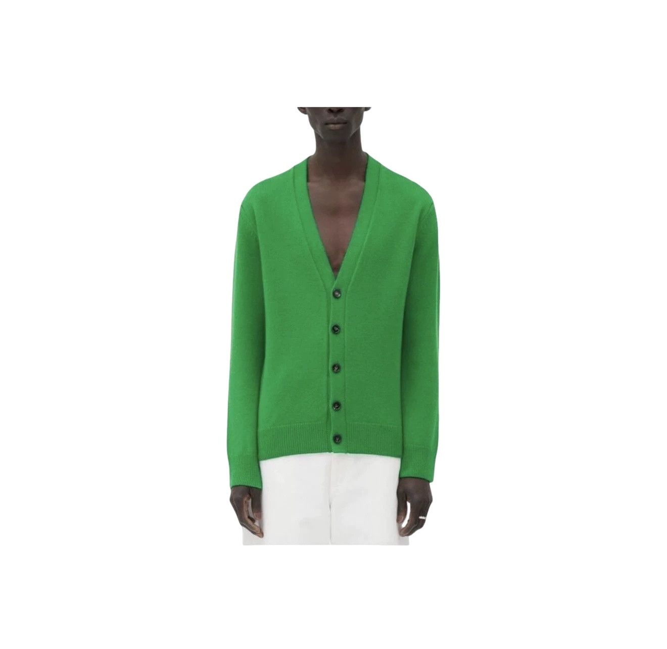 Bottega Veneta Bottega Veneta Green Wool Cardigan Size L Size US L / EU 52-54 / 3 - 1 Thumbnail