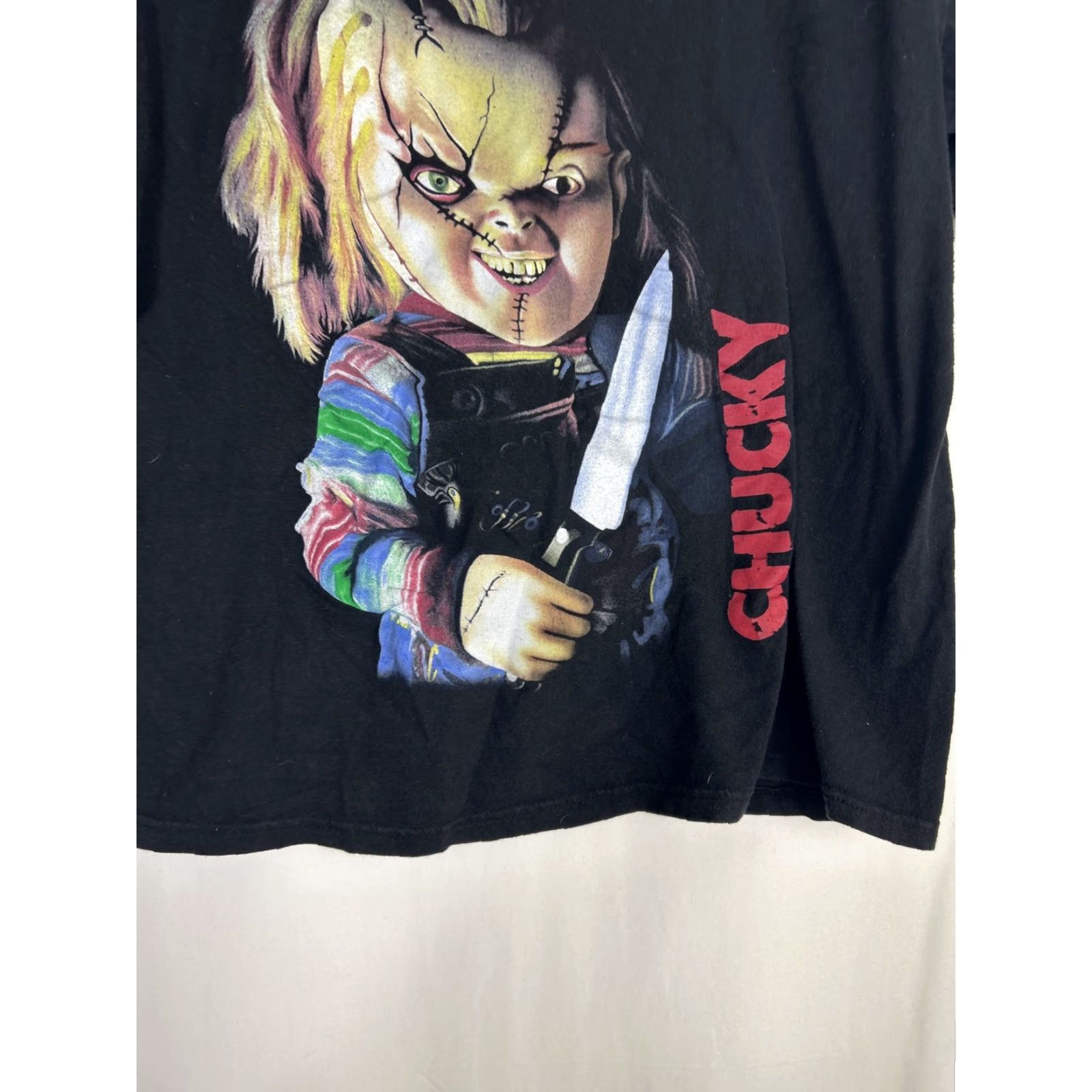 Vintage Chucky Womens Oversize Black Short Sleeve T Shirt L Size Kings Apparel King Apparel 100% Cotton Basic Womens T Shirt Oversized Black Chucky Logo Size L / US 10 / IT 46 - 6 Thumbnail