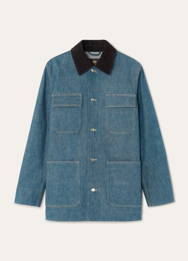 Loro Piana o1srvl11e0526 FAP2843 Dean Field Jacket in Blue Size L / US 10 / IT 46 - 1 Thumbnail