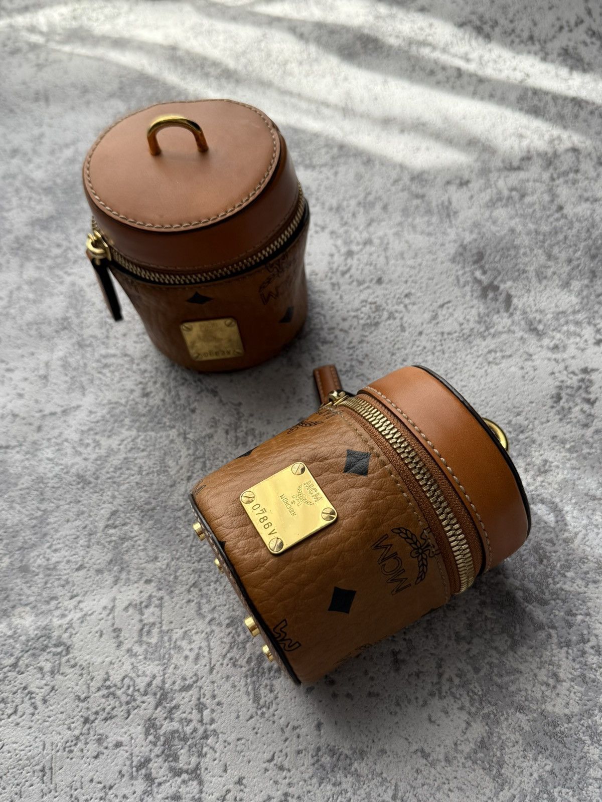 MCM Rare MCM Aren Visetos Vintage Cylinder Bag X2 Size ONE SIZE - 6 Thumbnail