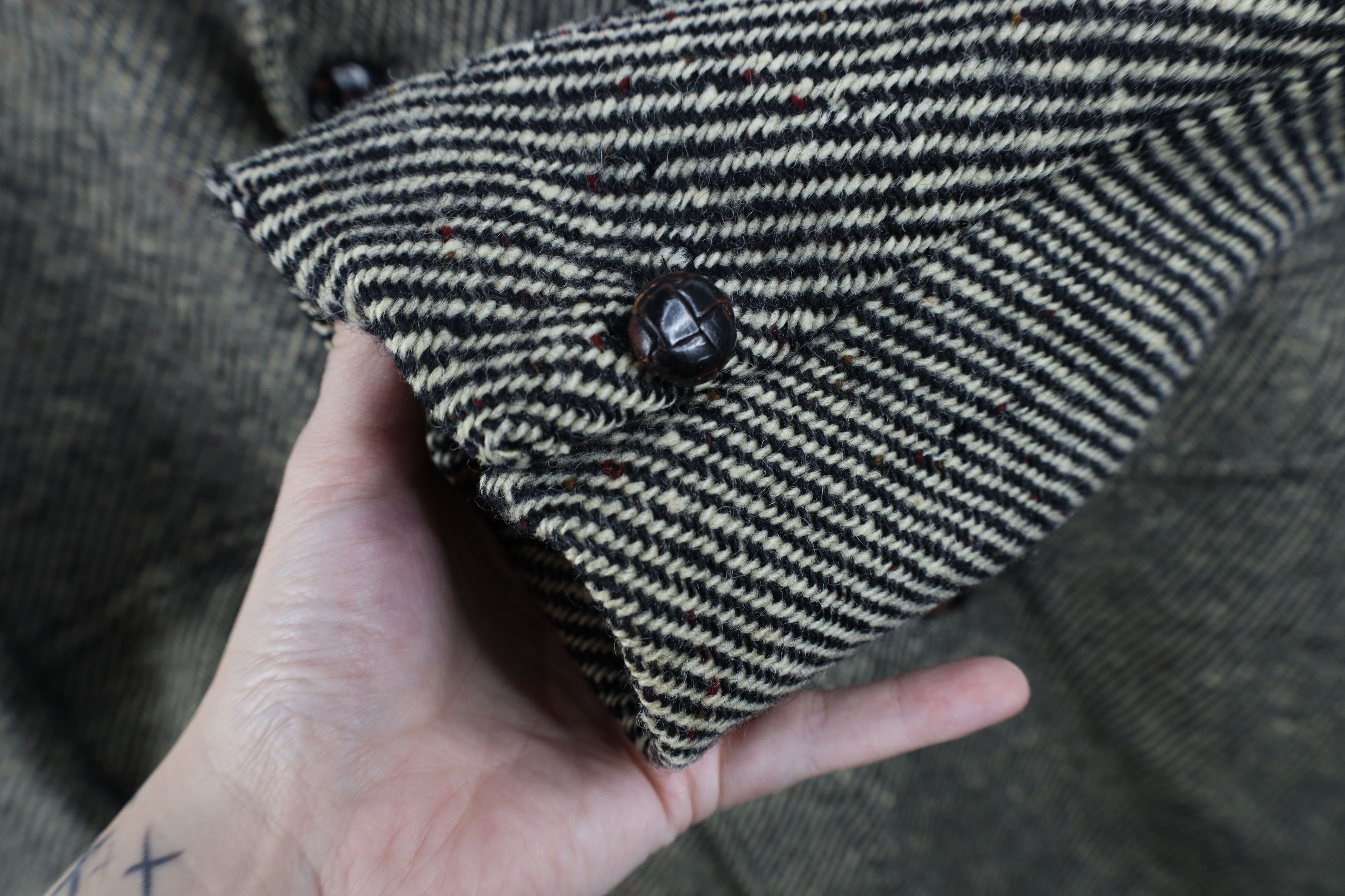Vintage Vintage 60s Streetwear Fleck Wool Tweed Trench Coat USA Size US L / EU 52-54 / 3 - 5 Thumbnail