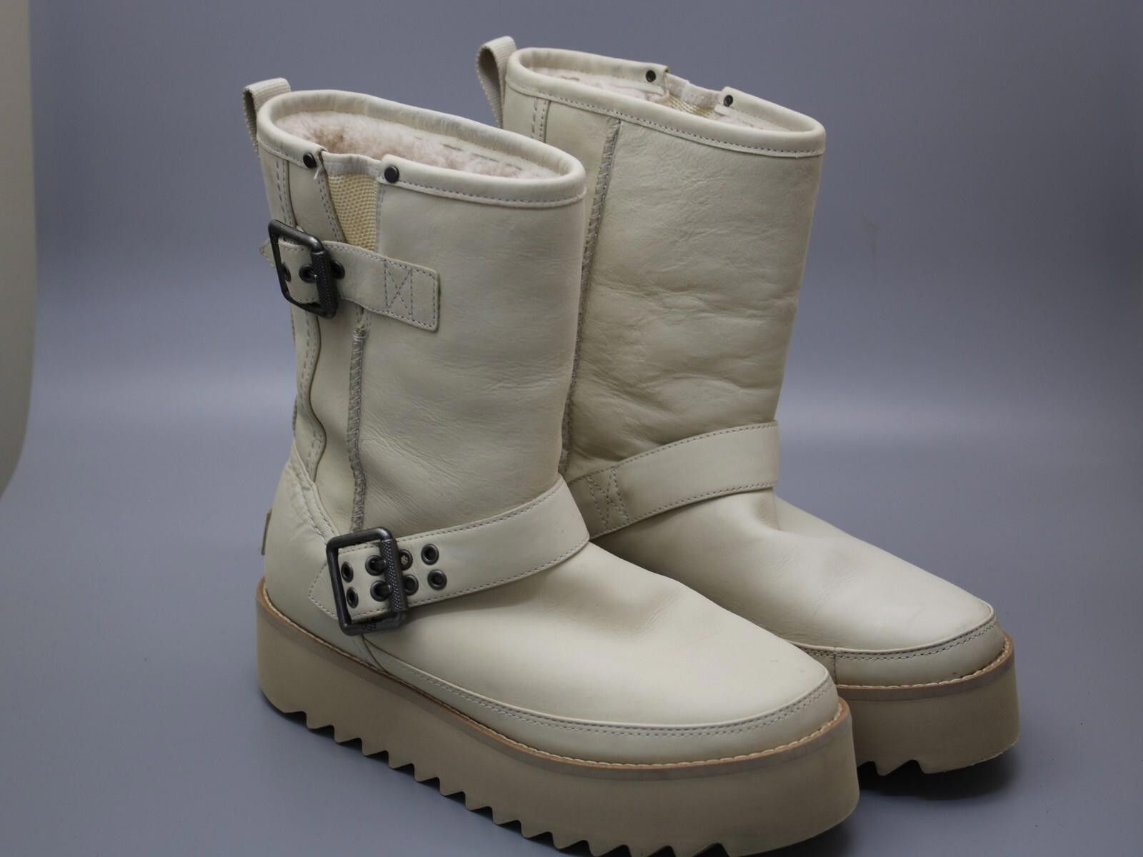 Ugg Genuine UGG Women Punk Chunky Buckle Goth High Ankle Boots Size US 8 / IT 38 - 2 Thumbnail