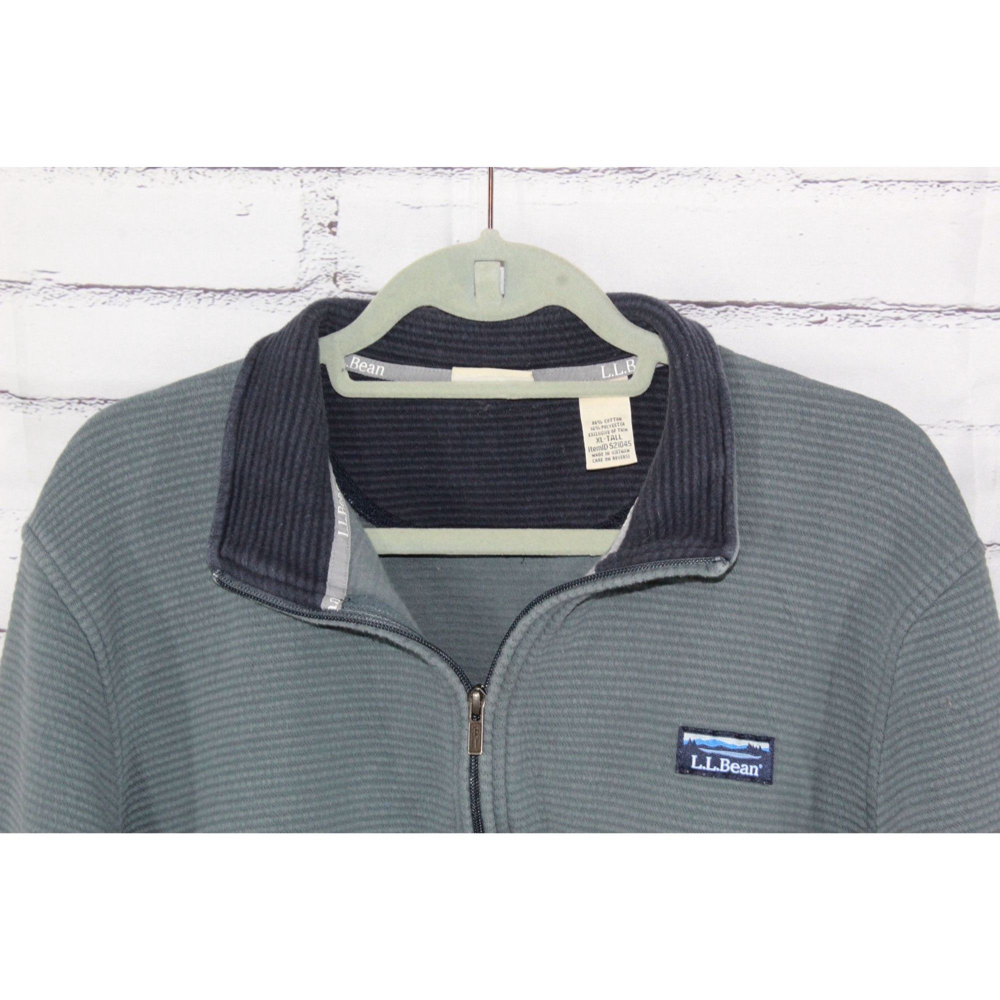 L.L. Bean LL Bean Men's Lakewashed Double Knit Quarter Zip Pullover Size US XL / EU 56 / 4 - 8 Thumbnail