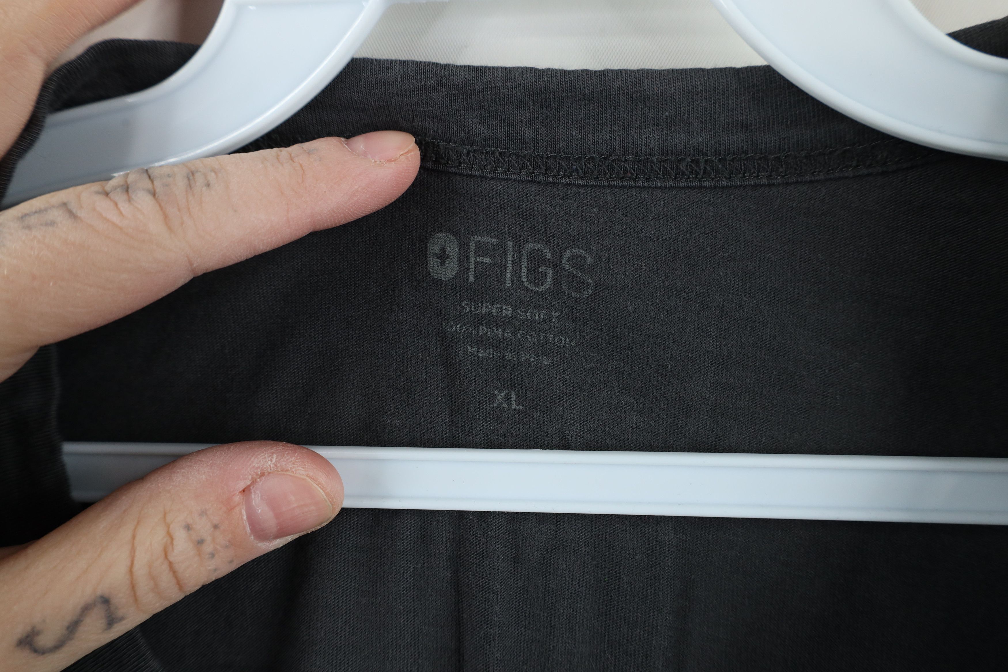 Vintage Figs Scrubs Pima Cotton Long Sleeve T-Shirt Dark Gray Size XL / US 12-14 / IT 48-50 - 6 Thumbnail