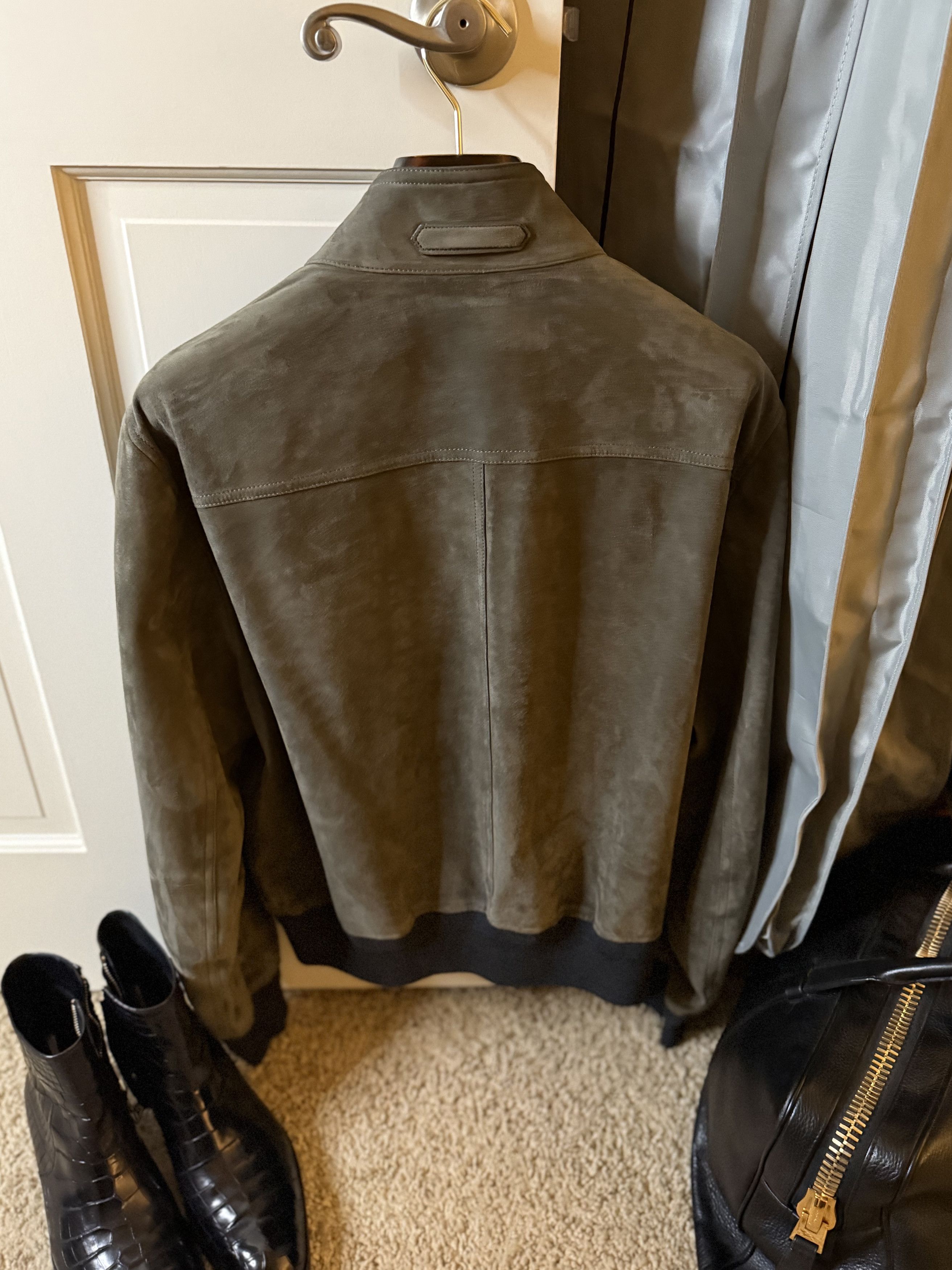 Tom Ford Fits 52, Coveted Rare $6,300 w/tax TOM FORD Suede Jacket, Size US XL / EU 56 / 4 - 20 Thumbnail