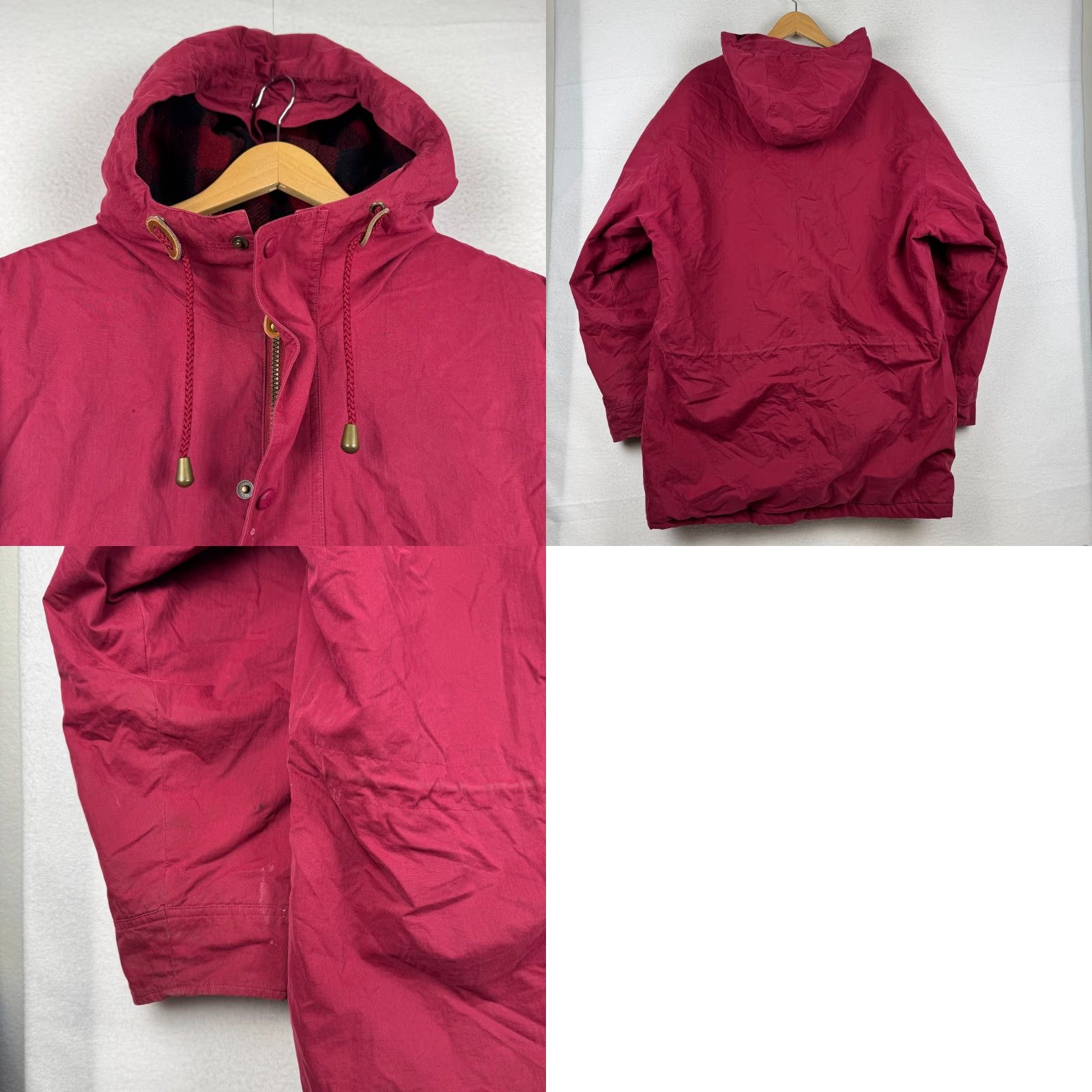 Vintage VINTAGE L.L. Bean Jacket Parka Hooded Wool Flannel Lined Red XL Mens 90s Size US XL / EU 56 / 4 - 9 Thumbnail