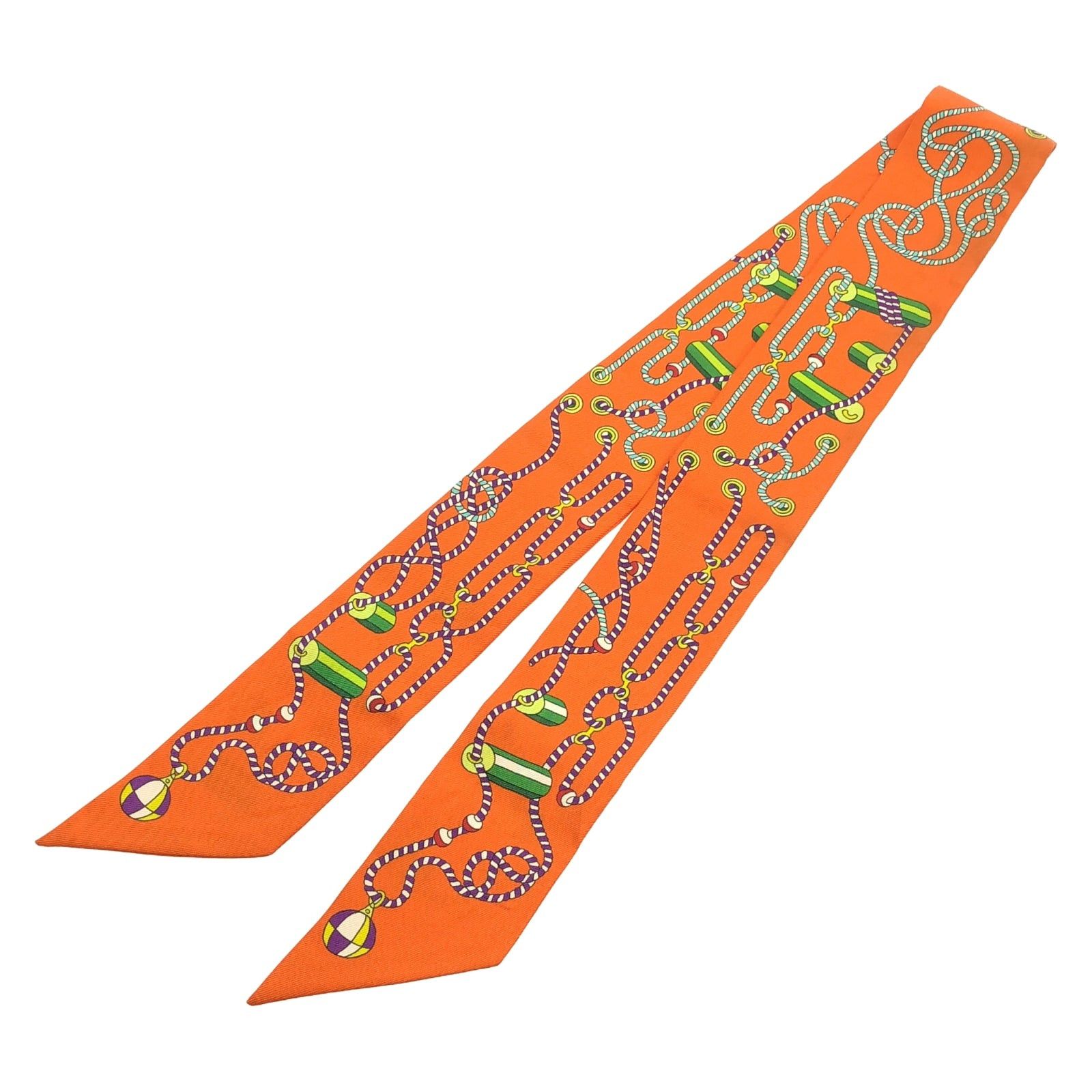 Hermes Scarf Silk Orange