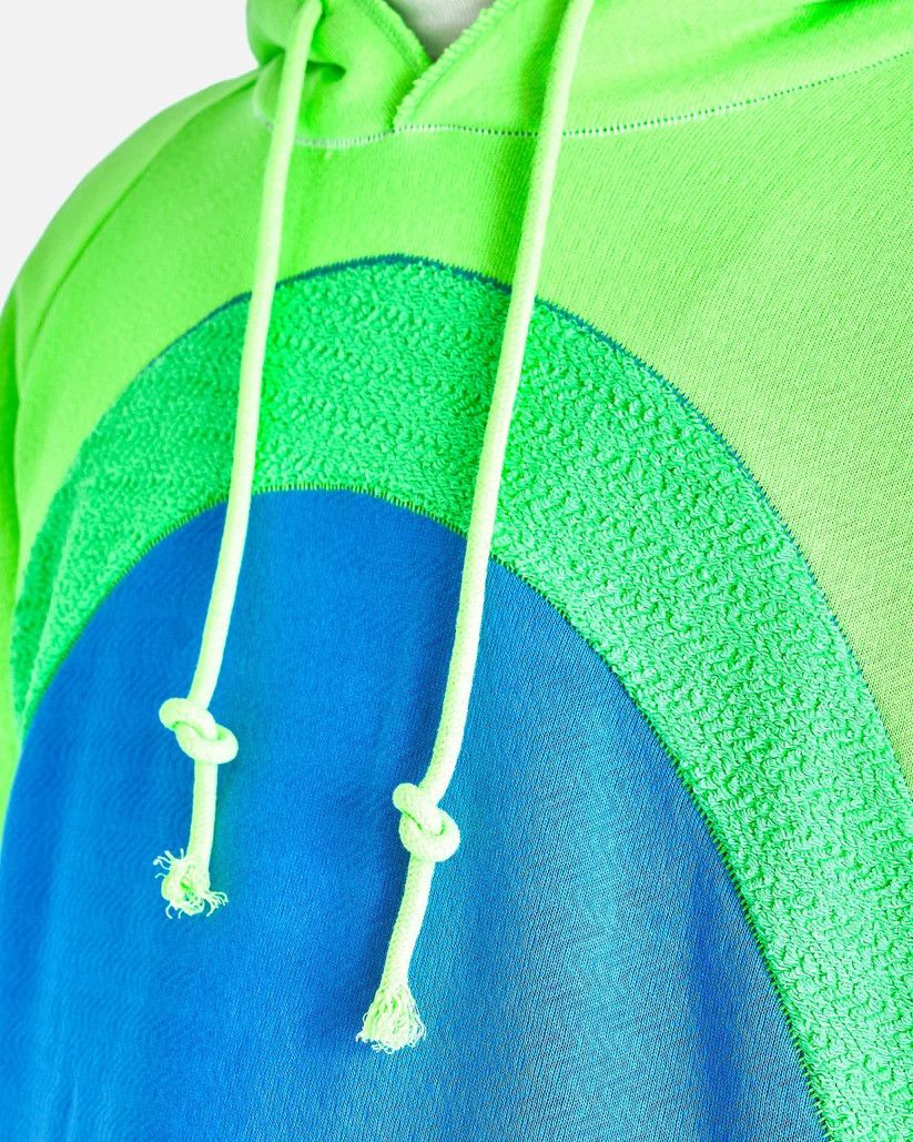 ERL o1s1v1r1oon0925 Rainbow Knit Hoodie in Blue Size US L / EU 52-54 / 3 - 5 Thumbnail