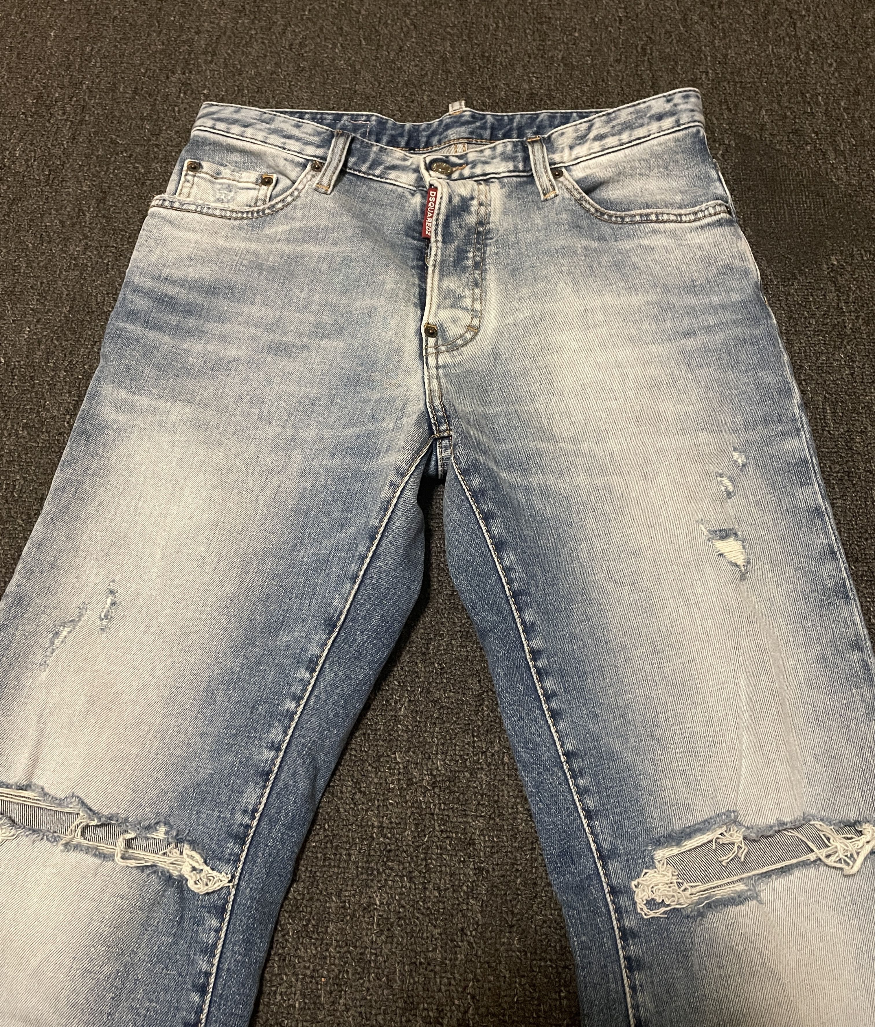 Dsquared2 Dsquared2 Mens Double Knee Destroyed flared Jeans Size 44/30 Size US 28 / EU 44 - 4 Thumbnail