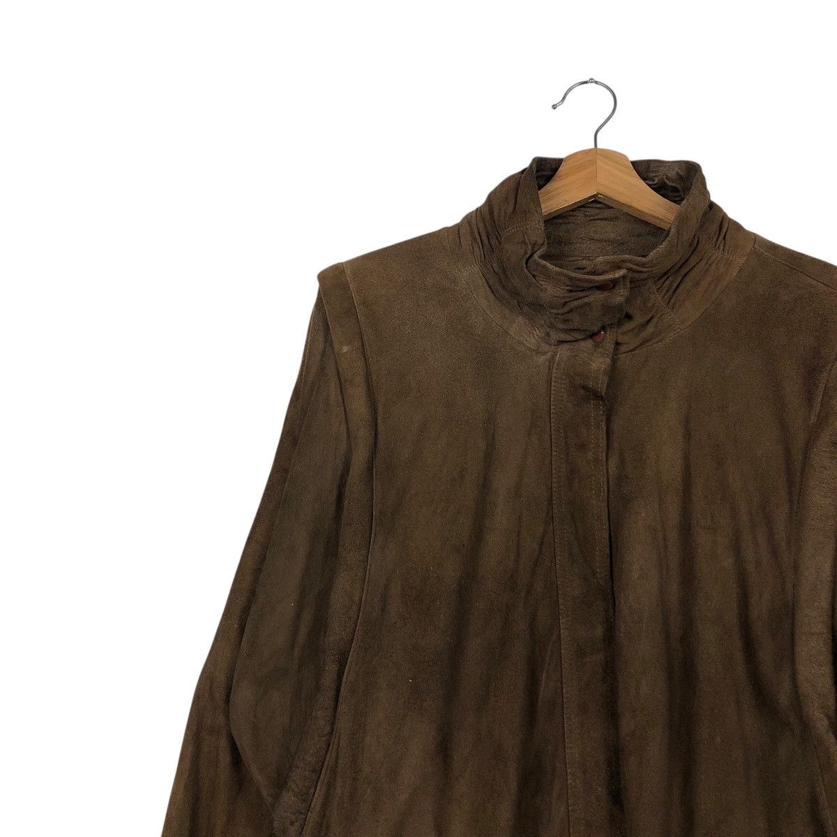 Genuine Leather 📌Vintage Fly Bomber Jacket Leather Danna Issey Miyake Size US M / EU 48-50 / 2 - 8 Thumbnail