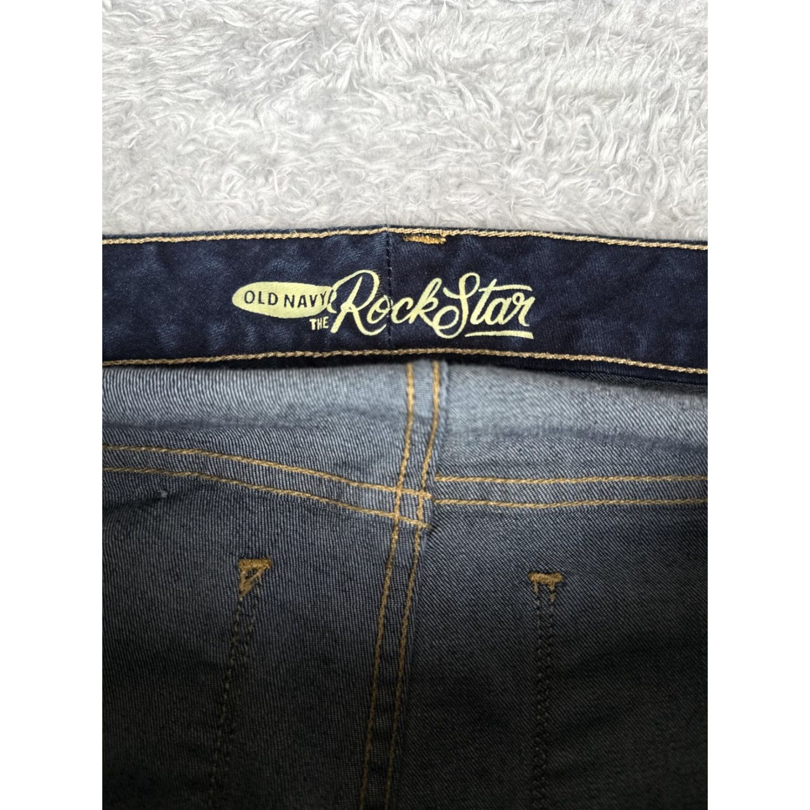 Old Navy Old Navy Rockstar Jeans 32x31 Dark Wash Bootcut Stretch Denim 90s Womens Size 24" / US 00 / IT 34 - 6 Thumbnail