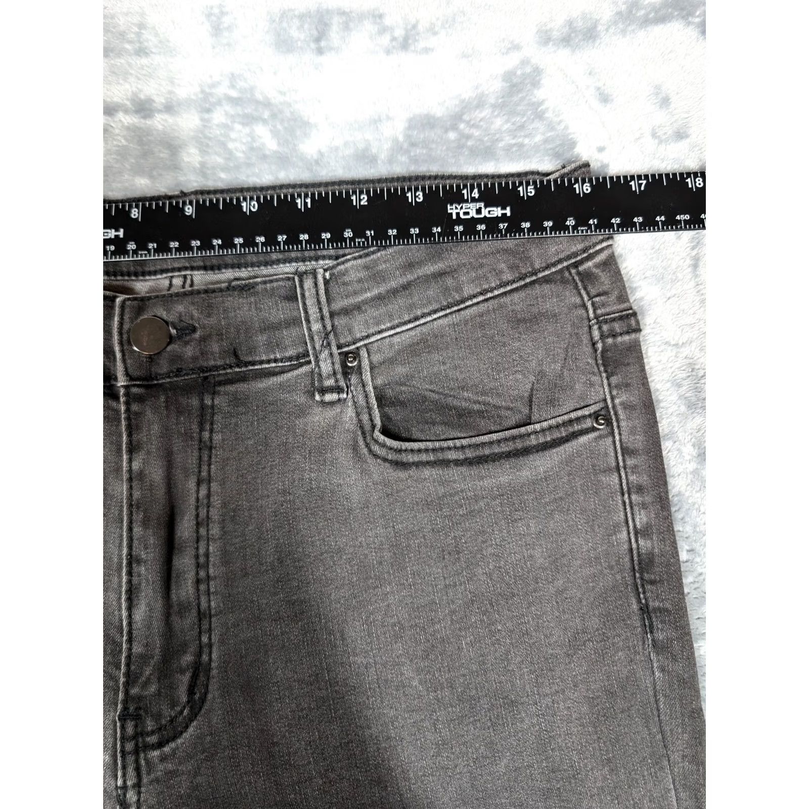 MNML Mnml Gray Skinny Jeans Mens 33 Slim Denim Pants Stretch 5-Pocket Zip Fly Modern Classic Size US 33 - 2 Thumbnail