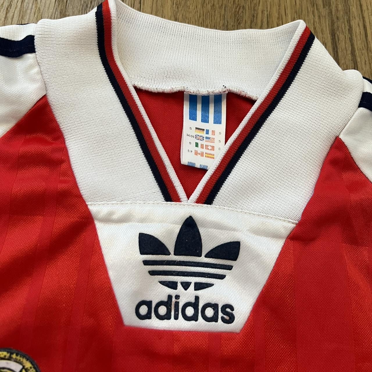 Adidas 1994-96 Norway Adidas Home Mundial World Cup Size US S / EU 44-46 / 1 - 5 Thumbnail