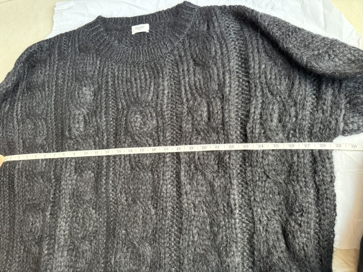 Celine $1.4k Celine black boxy Aran sweater mohair Fishermans Cable Size US XL / EU 56 / 4 - 4 Thumbnail
