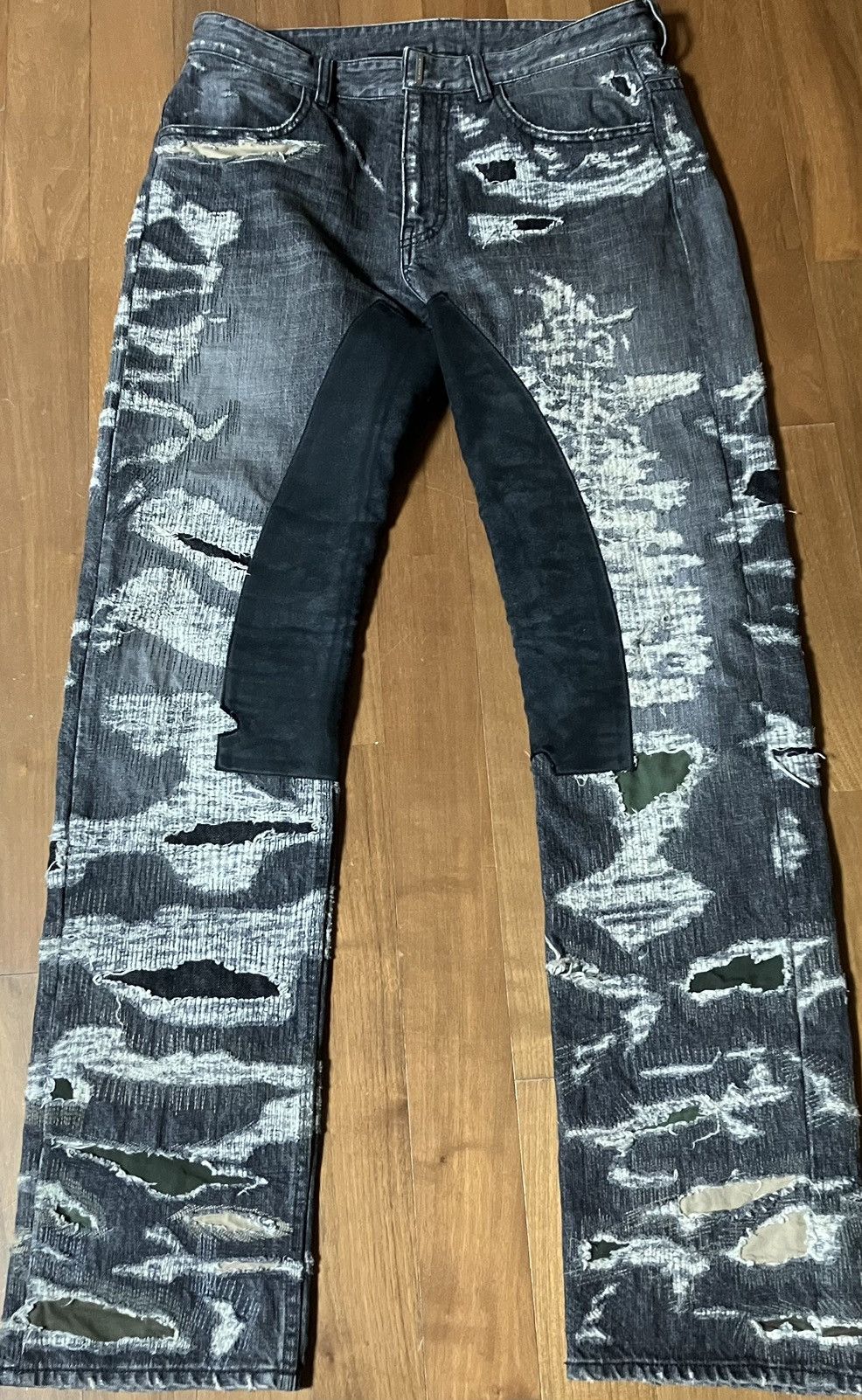 Givenchy givenchy moleskin super destroyed jeans | Grailed