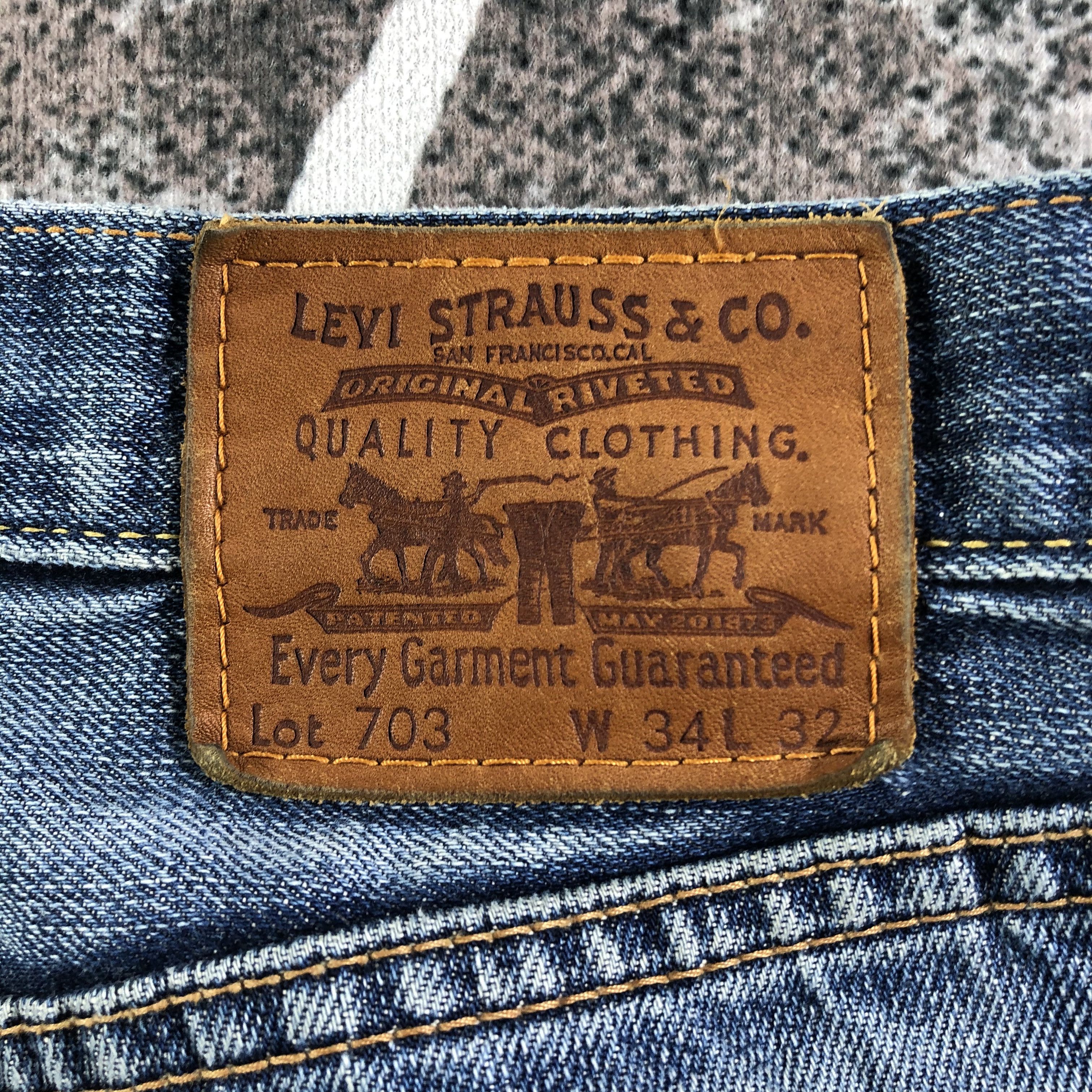 Levi's Vintage Levis Jeans 703 Distressed Denim KJ2555 Size US 34 / EU 50 - 5 Thumbnail