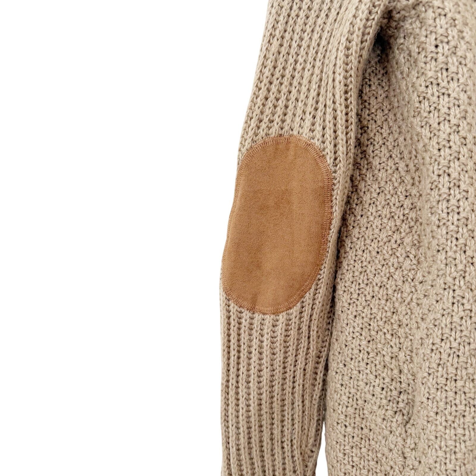 Abercrombie & Fitch Abercrombie & Fitch Tan Knit Cardigan Elbow Patches Sz S Size S / US 4 / IT 40 - 5 Thumbnail