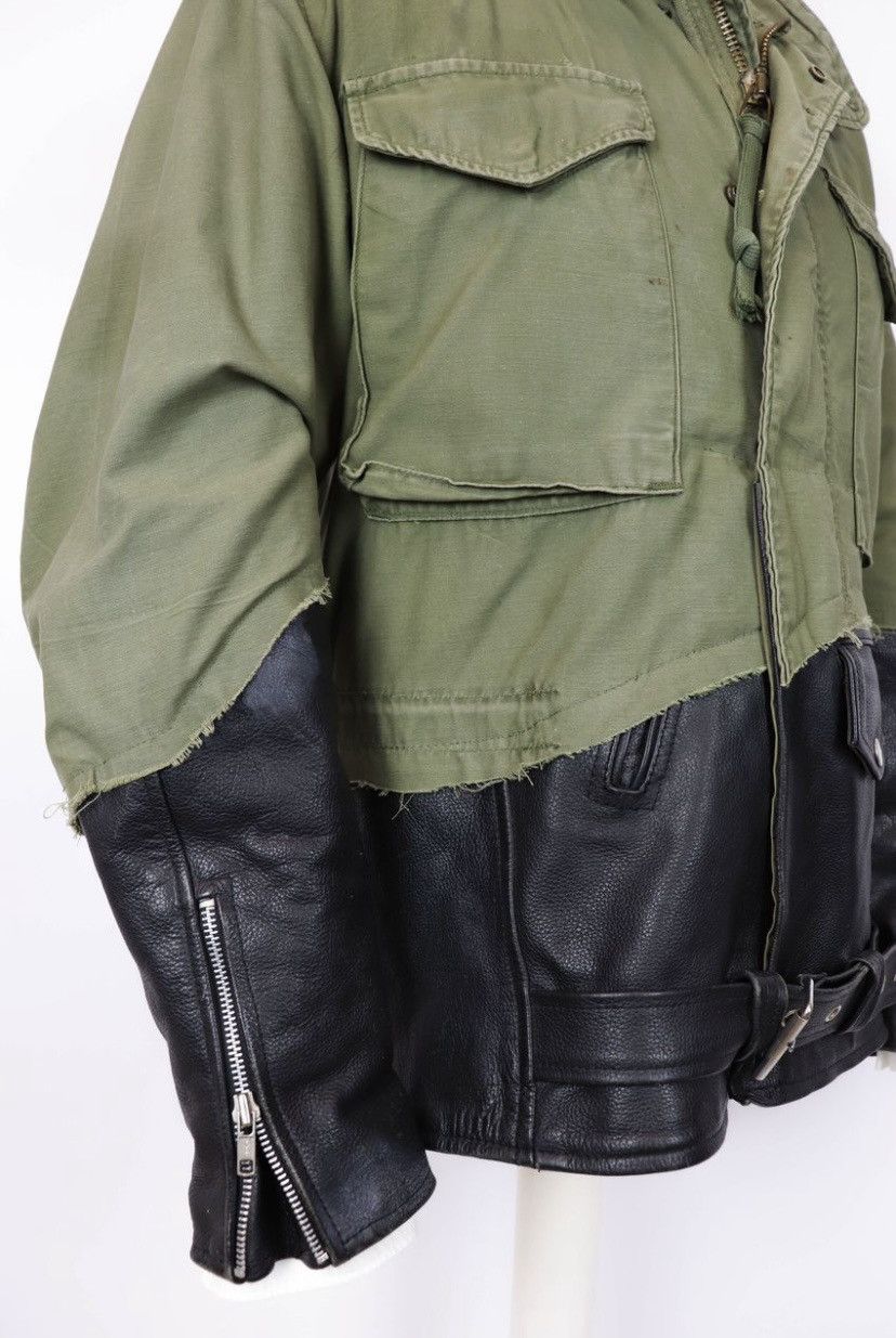 Vintage 1 of 1 vintage army leather jacket hybrid Size US L / EU 52-54 / 3 - 6 Thumbnail