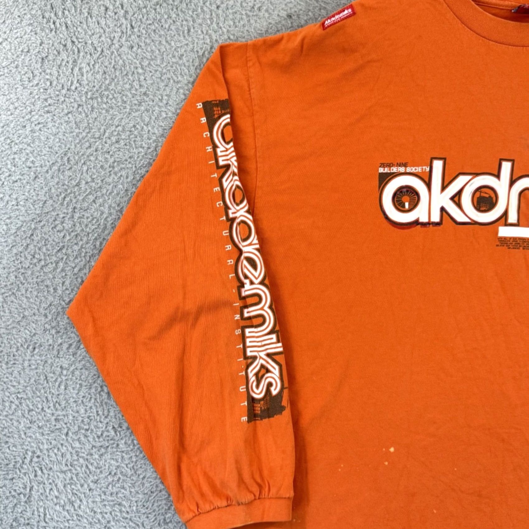 Akademiks VINTAGE Akademiks Shirt Men 3XL Orange Long Sleeve Hip Hop Y2K Graphic Print Crew Neck Logo Embroidered Size US XXL / EU 58 / 5 - 4 Thumbnail