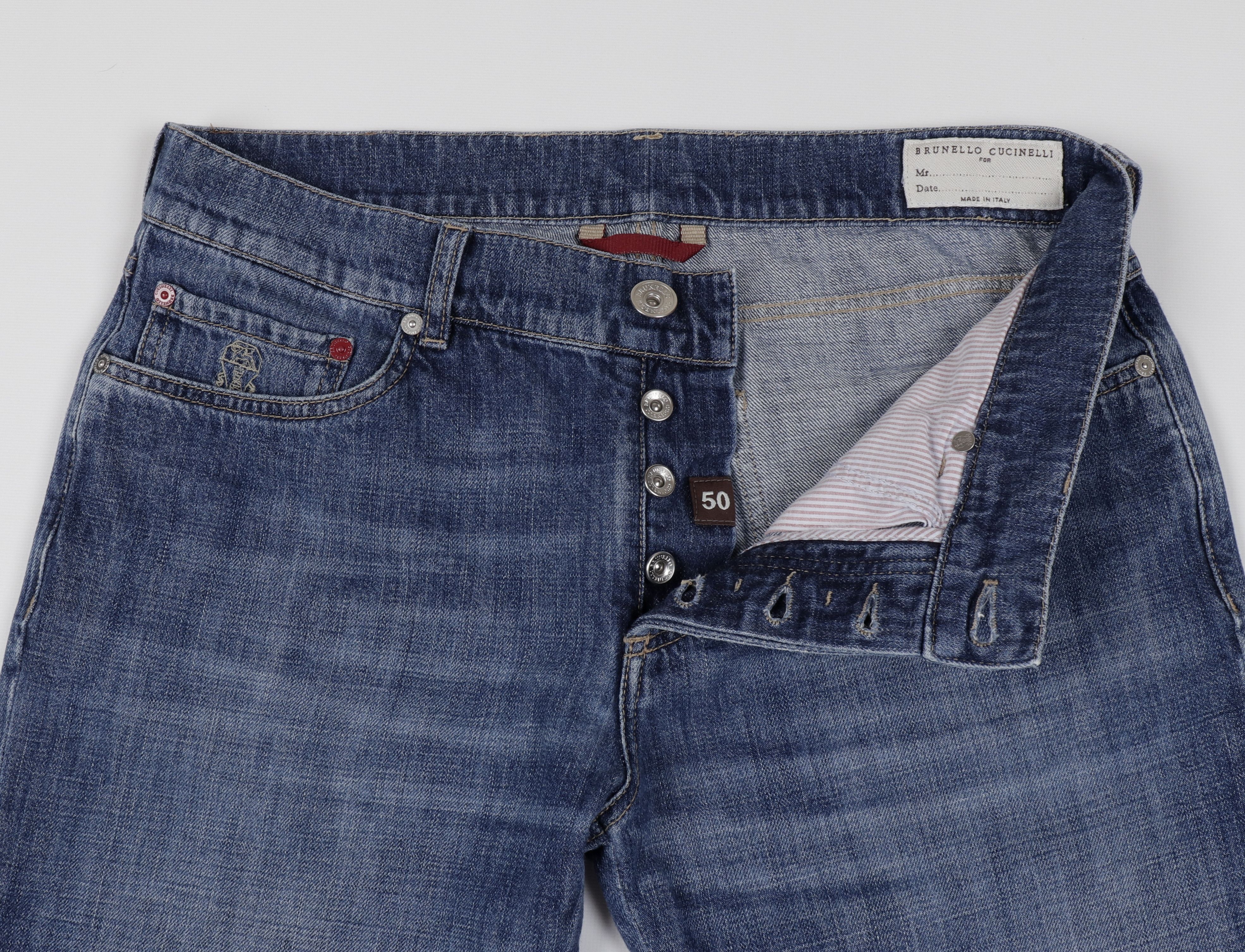 Brunello Cucinelli Brunello Cucinelli Blue Cotton Jeans Size US 32 / EU 48 - 3 Thumbnail