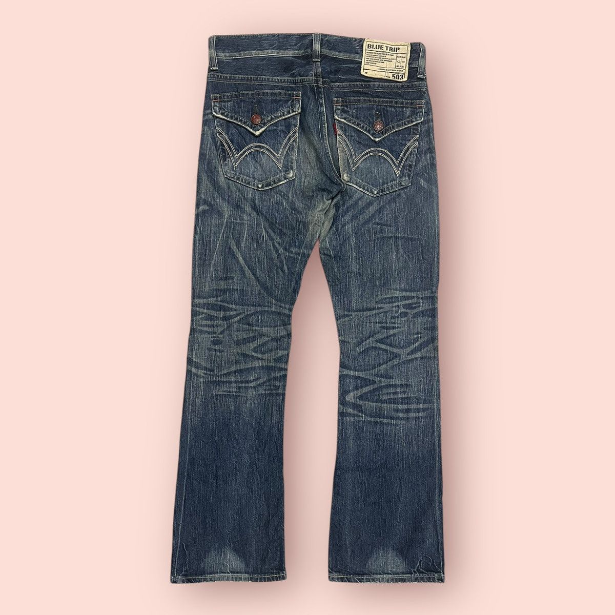 14th Addiction × Edwin × Le Grande Bleu (L.G.B.) VINTAGE FLARED JEANS EDWIN 503 JAPAN (W32'-33') Size US 33 - 1 Thumbnail