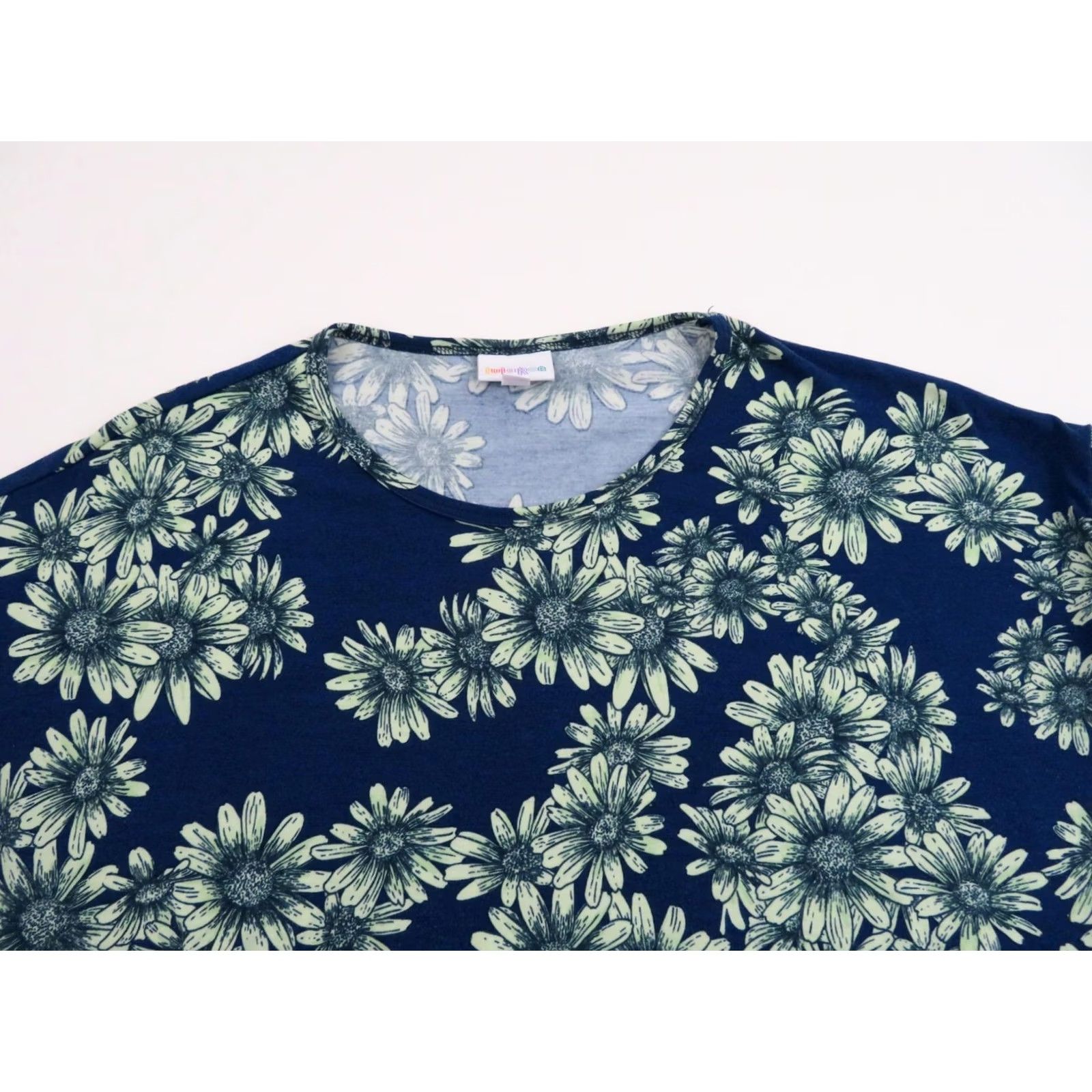 Vintage LULAROE Irma T Shirt Tunic Top 2XS Womens Floral Unicorn Blue Yellow Size XXS / US 00 / IT 34 - 4 Thumbnail