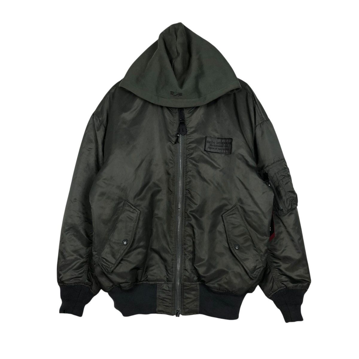 Alpha Industries 🔥VINTAGE REVERSIBLE BOMBER JACKET ALPHA INDUSTRIES BIG LOGO Size US L / EU 52-54 / 3 - 16 Thumbnail
