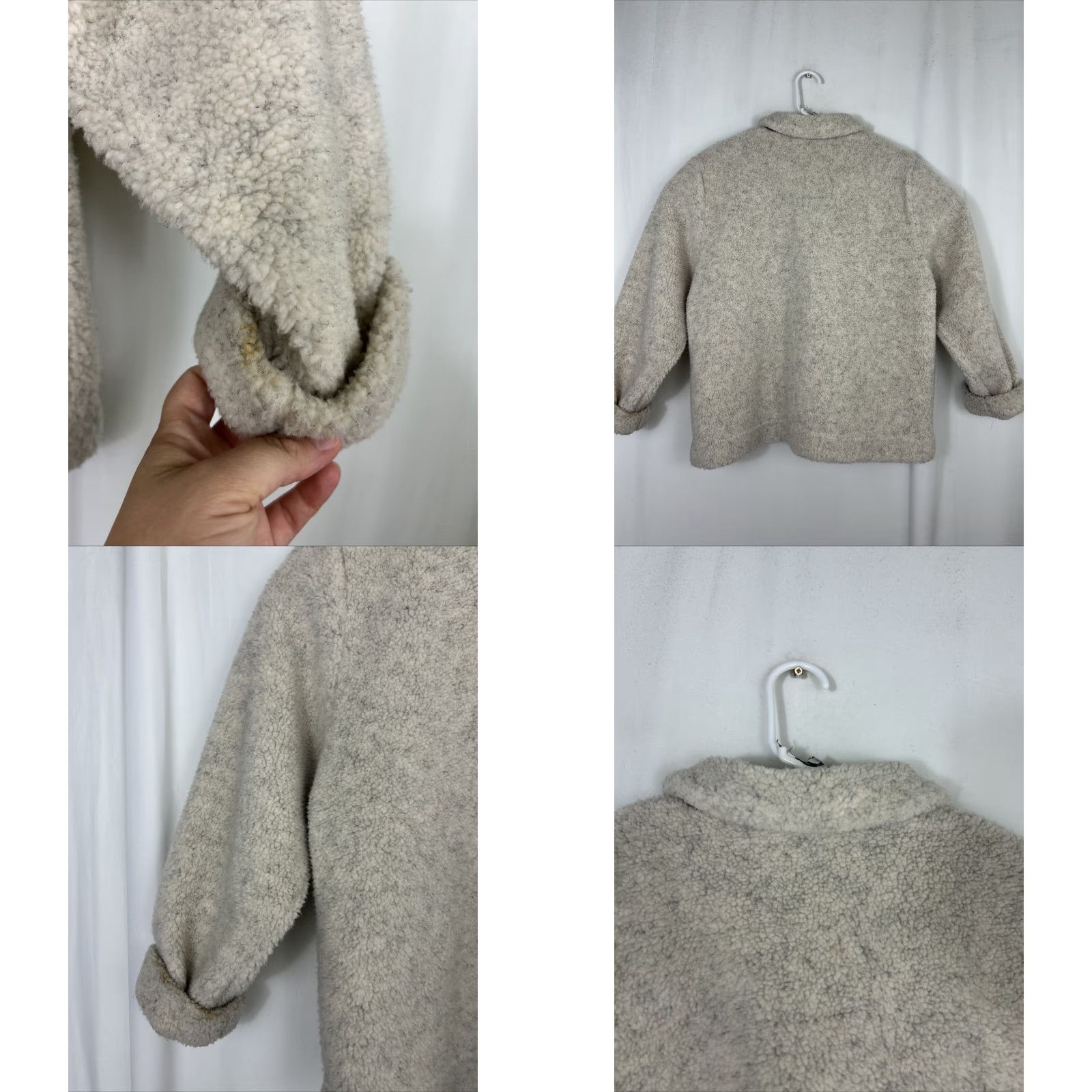 Orvis Orvis Womens Jacket L Ivory Marled Button Front With Brocade Details Stained Size L / US 10 / IT 46 - 9 Thumbnail