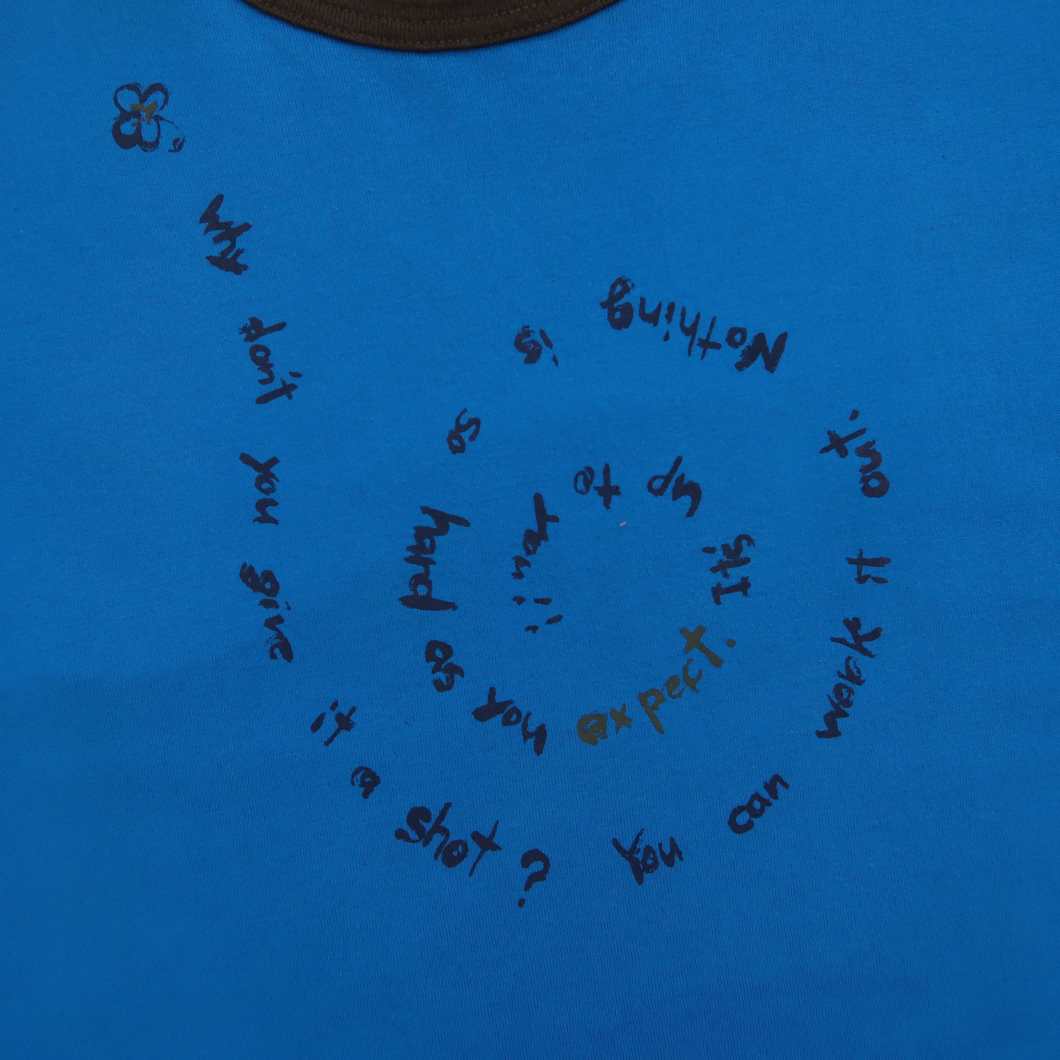 Yohji Yamamoto 1990s Pour Homme Spiral Poem T-Shirt Size US M / EU 48-50 / 2 - 5 Thumbnail